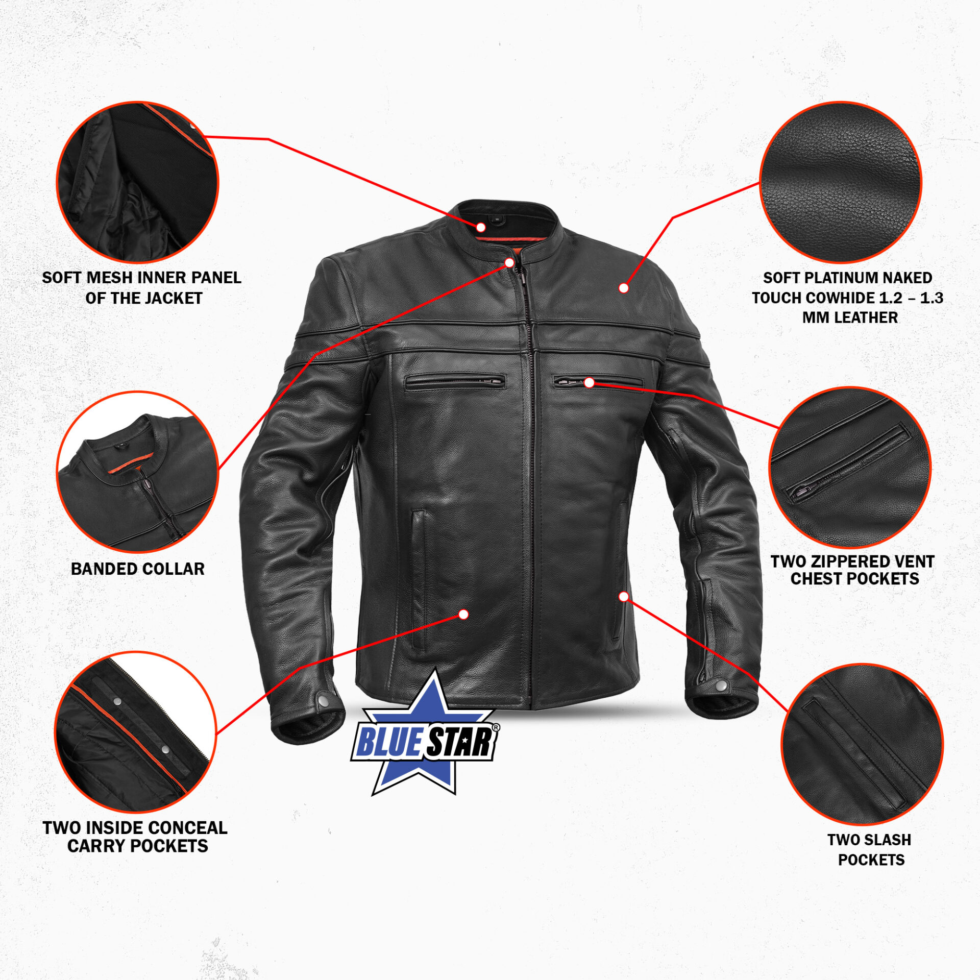BSM1102 Men's Sporty Scooter Jacket - TALL - Image 3