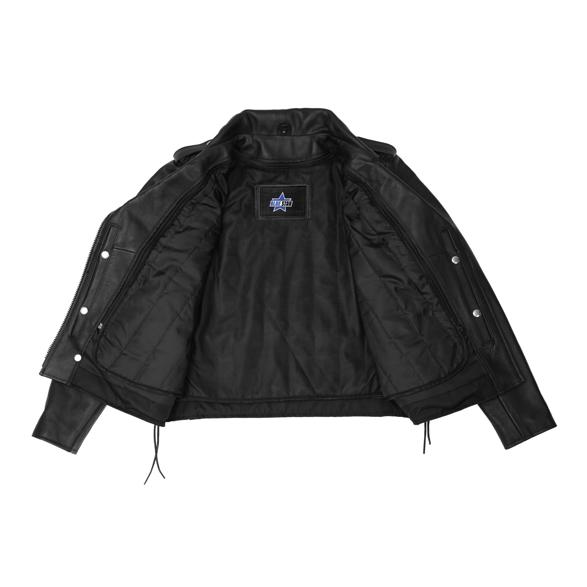 BSM1116 Men's Classic Side Lace Police Style M/C Jacket - Image 5