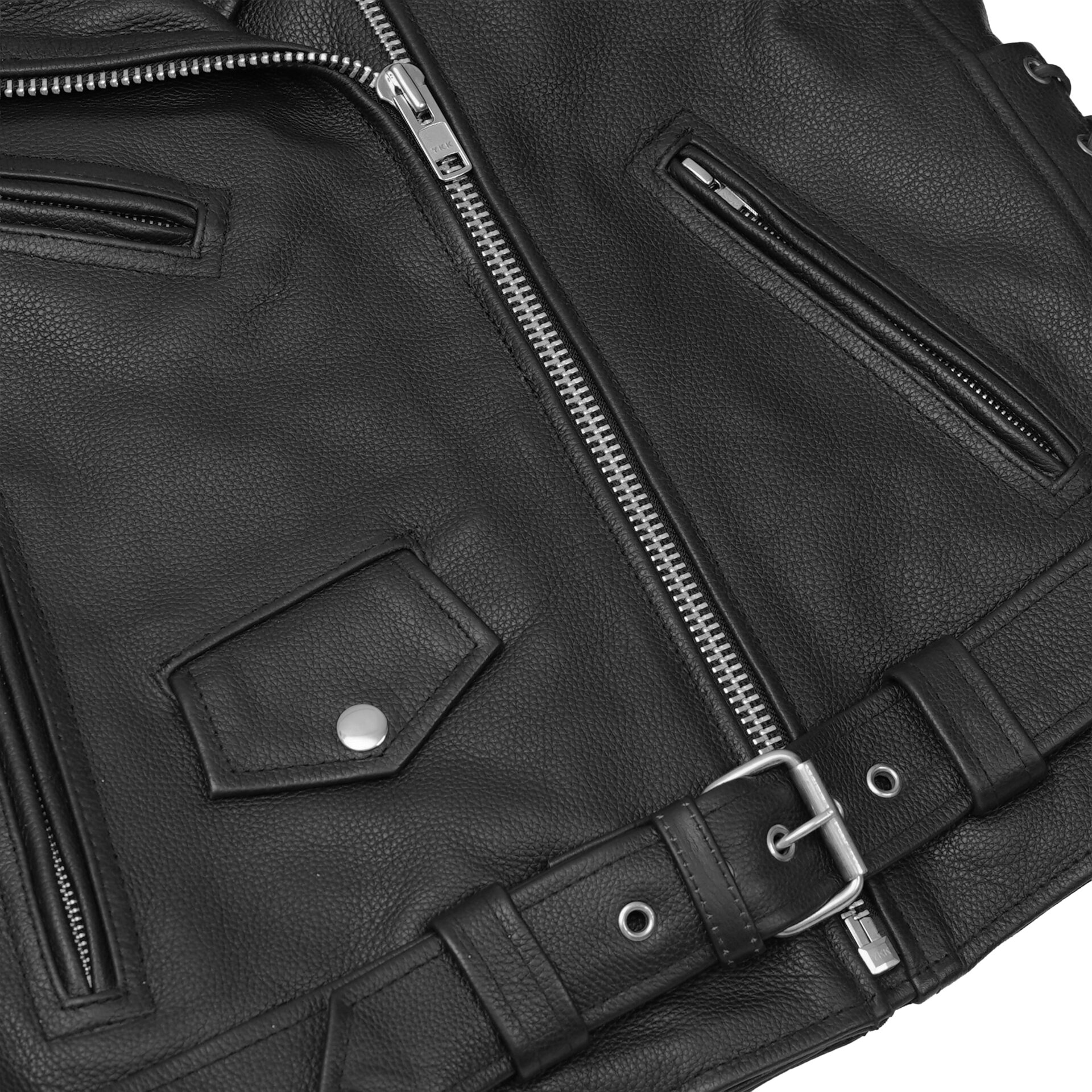 BSM1116 Men's Classic Side Lace Police Style M/C Jacket - Image 9