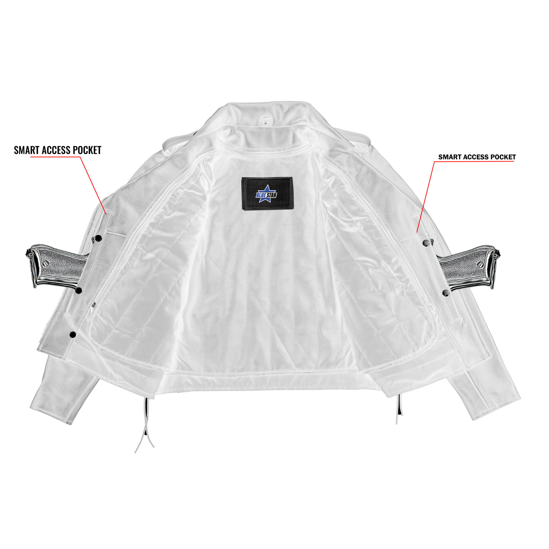 BSM1116 Men's Classic Side Lace Police Style M/C Jacket - Image 4