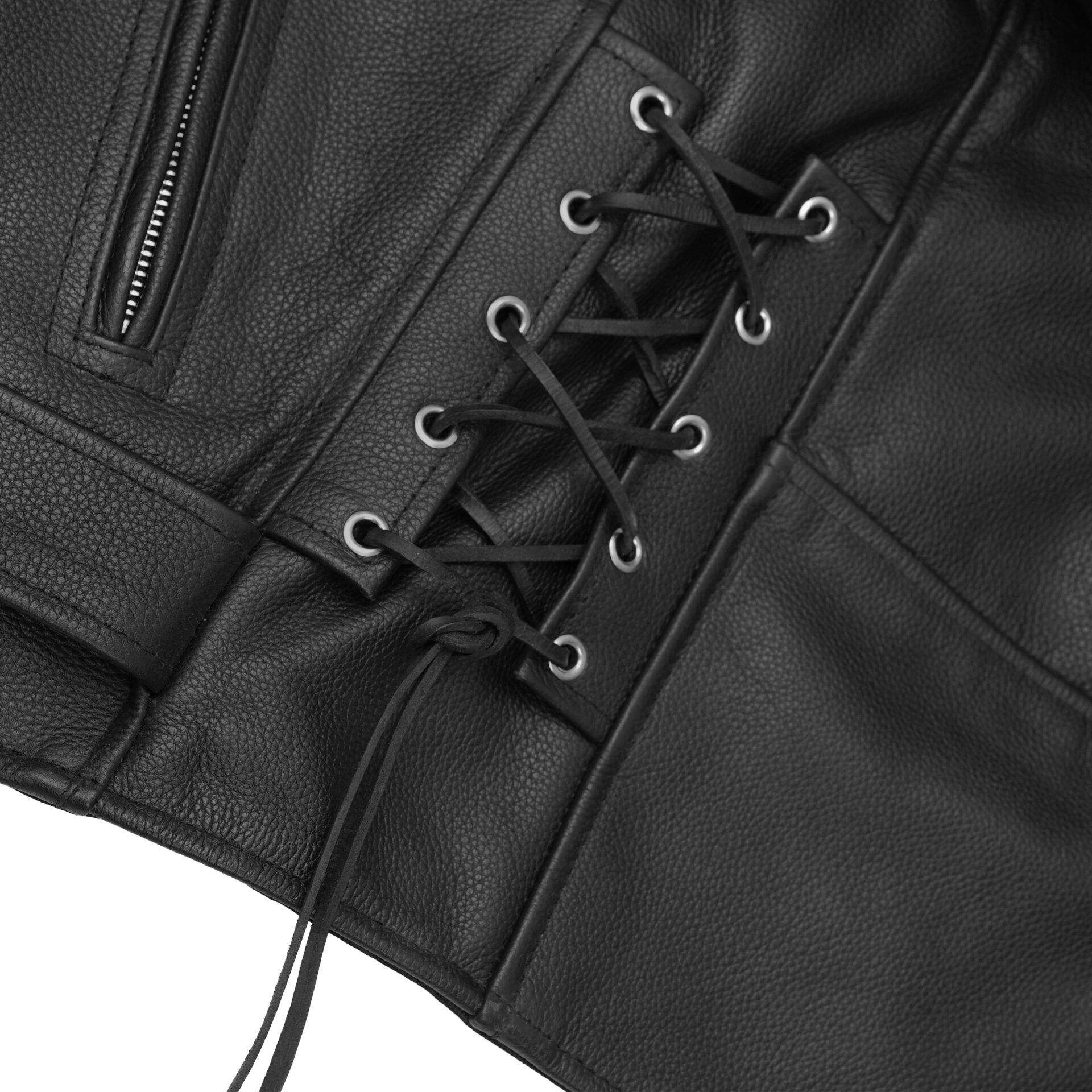BSM1116 Men's Classic Side Lace Police Style M/C Jacket - Image 11