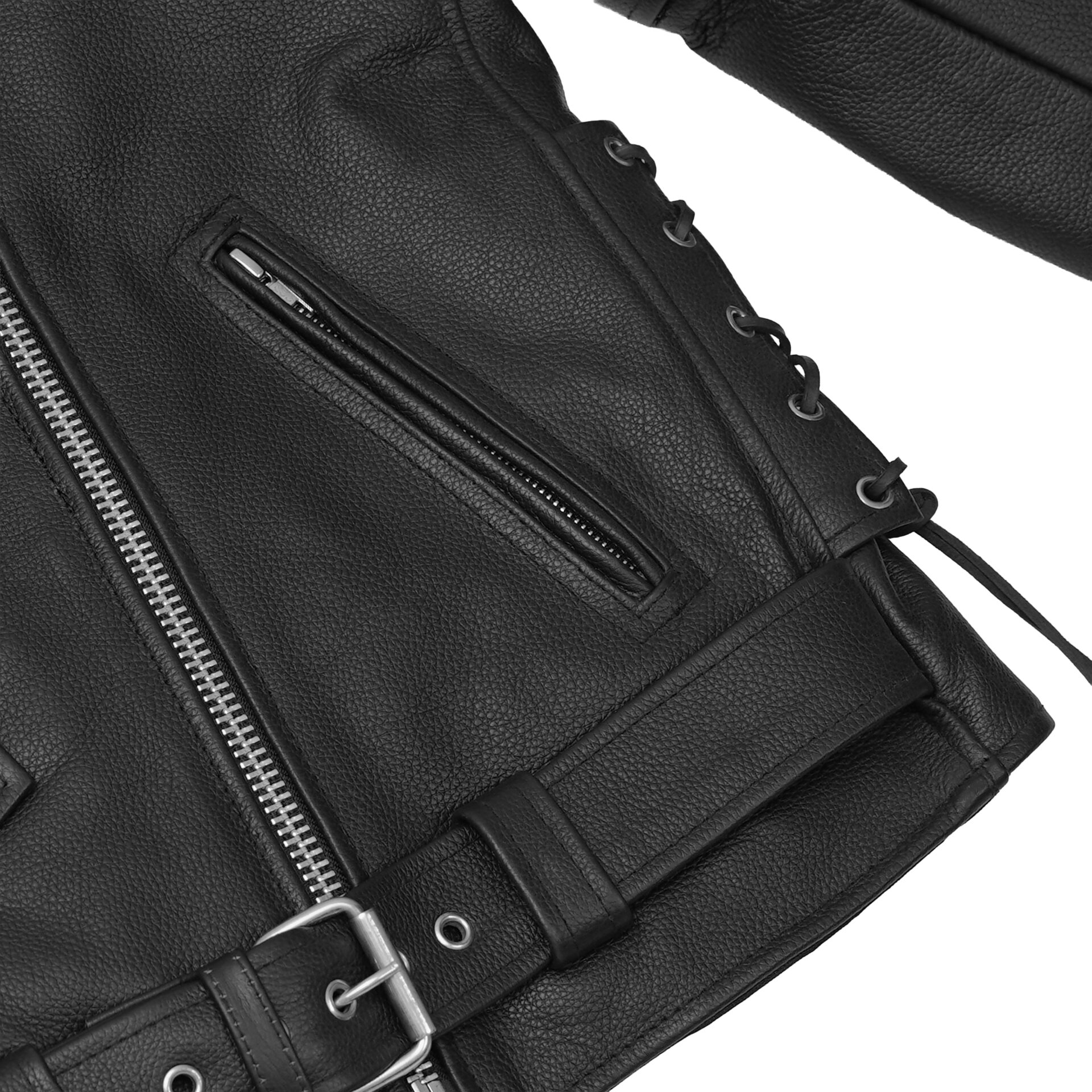 BSM1116 Men's Classic Side Lace Police Style M/C Jacket - Image 10