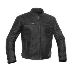 BSM1133 Men's Lightweight Drum Dyed Naked Lambskin Crossover Scooter Jacket
