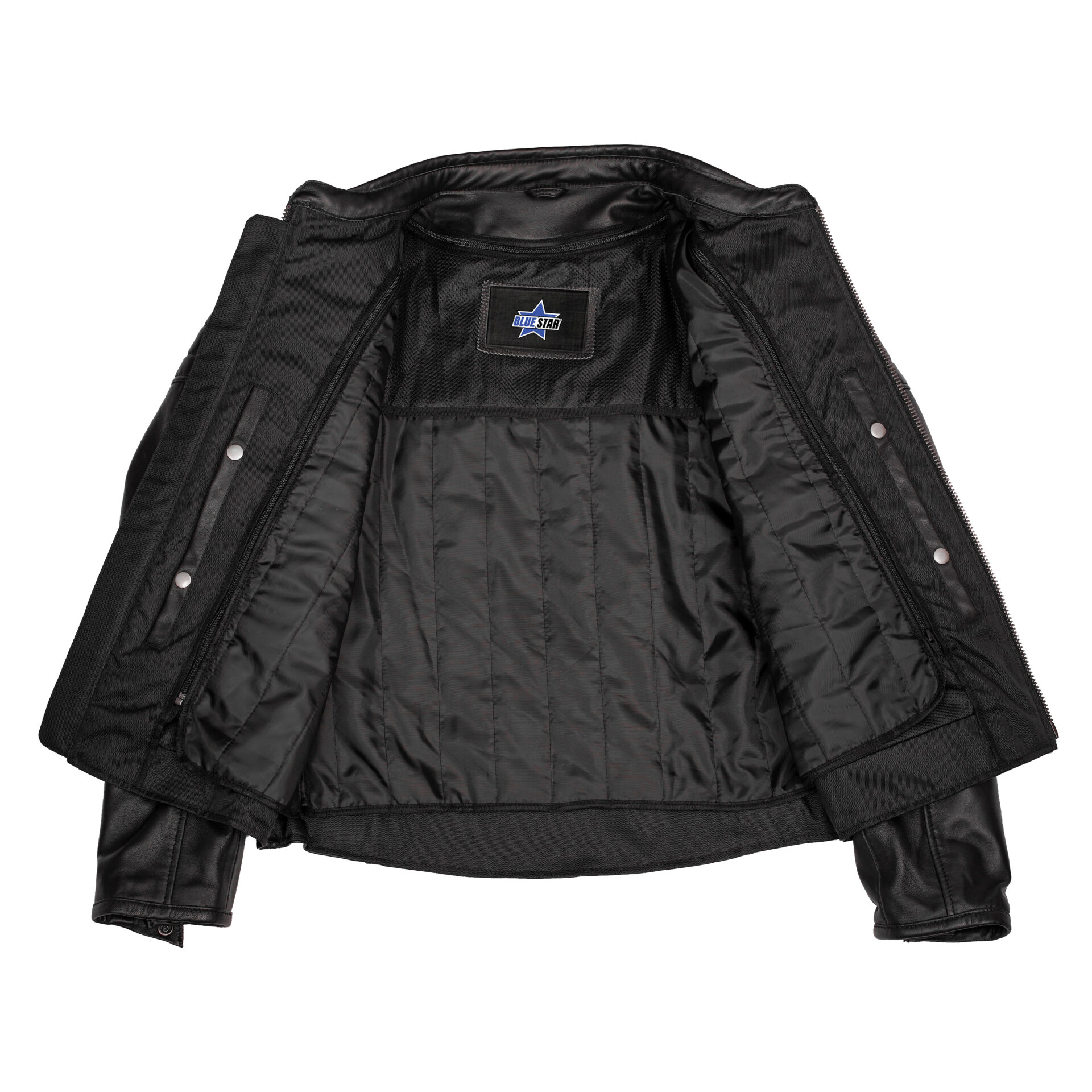 BSM1133 Men's Lightweight Drum Dyed Naked Lambskin Crossover Scooter Jacket - Image 5