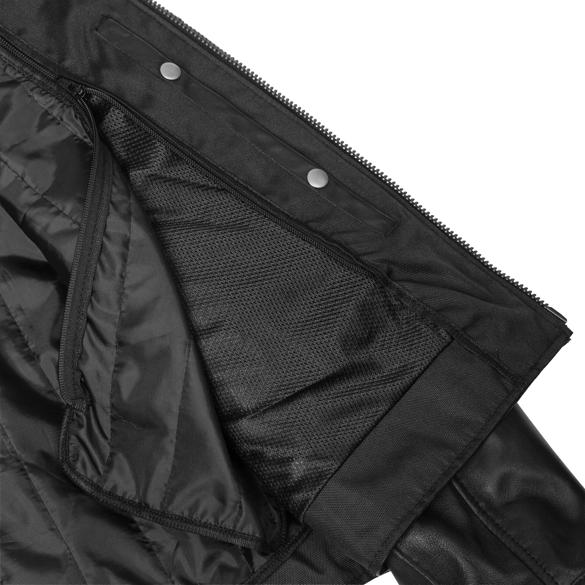 BSM1133 Men's Lightweight Drum Dyed Naked Lambskin Crossover Scooter Jacket - Image 6