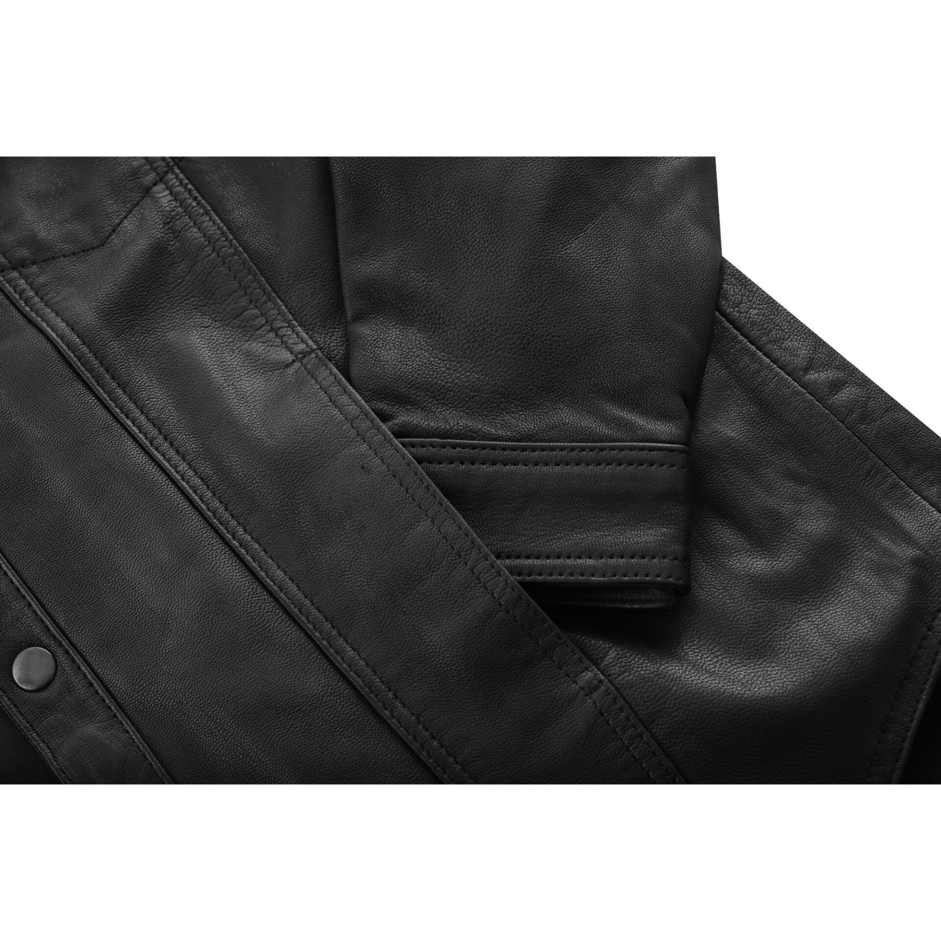 BSM1136 Men's Premium Lightweight Leather Shirt - Image 11
