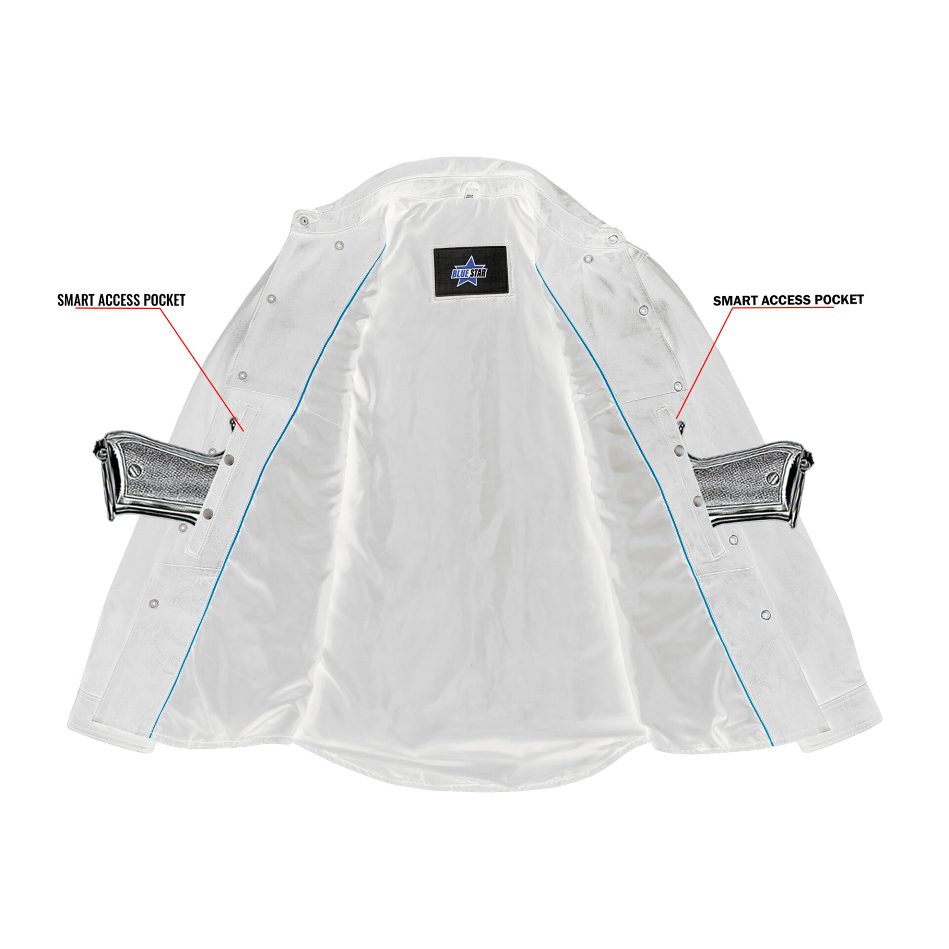 BSM1136 Men's Premium Lightweight Leather Shirt - Image 5