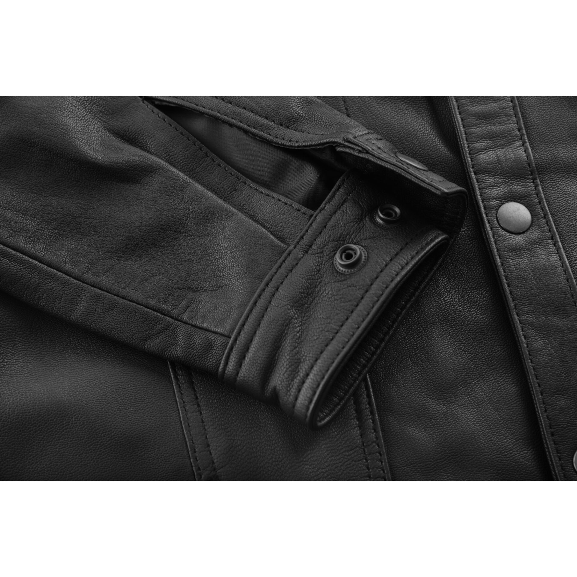BSM1136 Men's Premium Lightweight Leather Shirt - Image 8