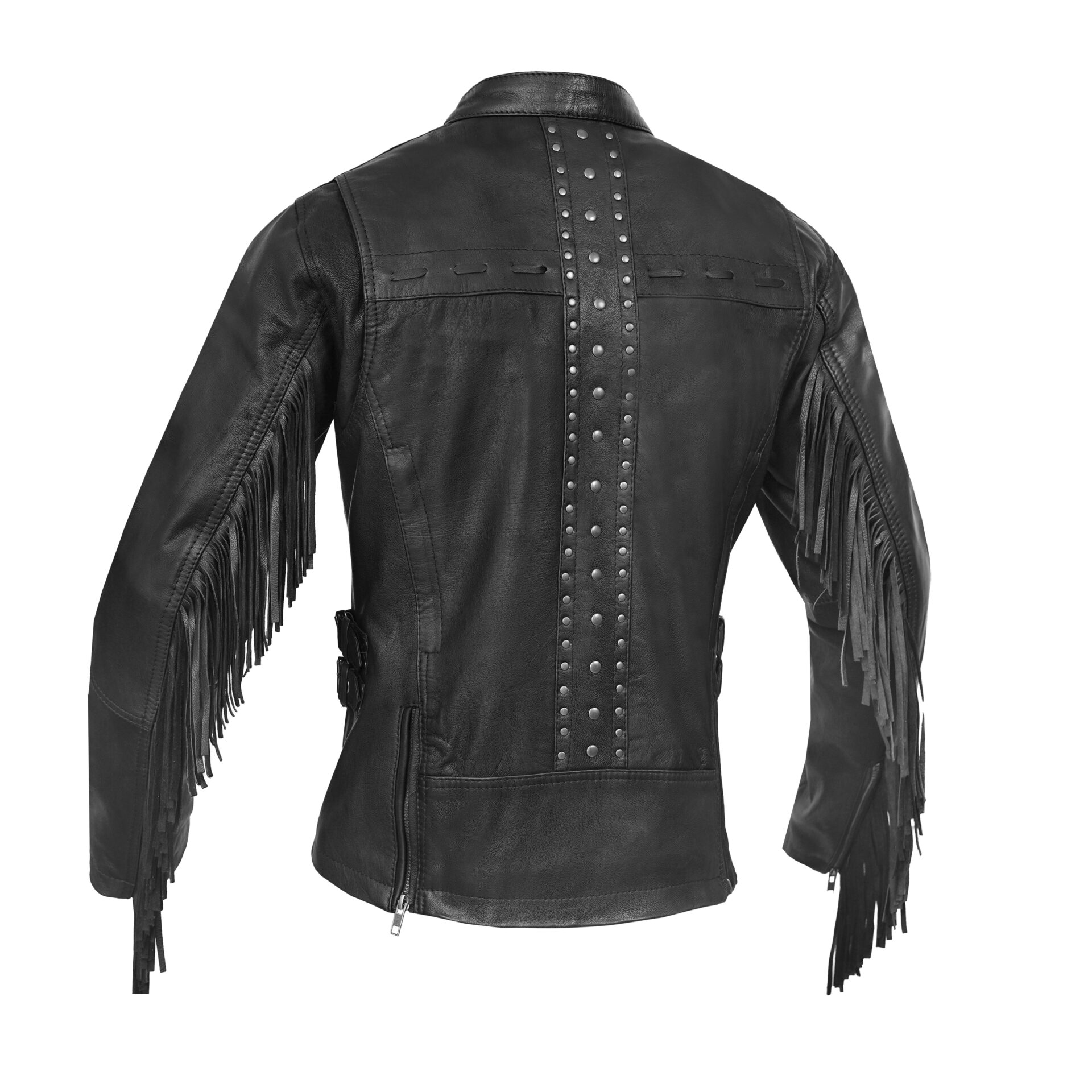 BSM2107 Women's Stylish Jacket with Fringe - Image 2