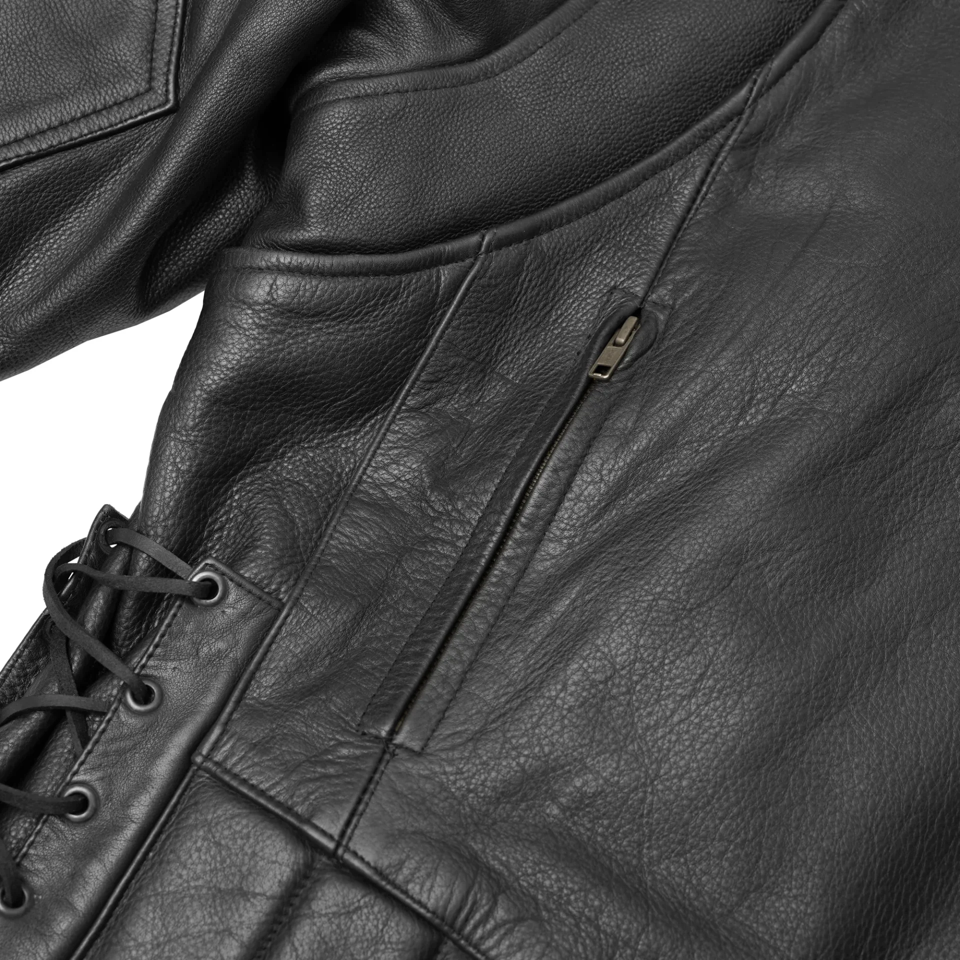 BSM1113 Men's Vented M/C Jacket Side Laces - Image 12