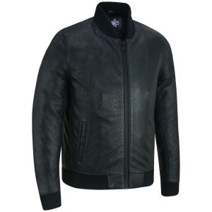 BSM1160 Stalwart Men’s Fashion Leather Bomber Jacket