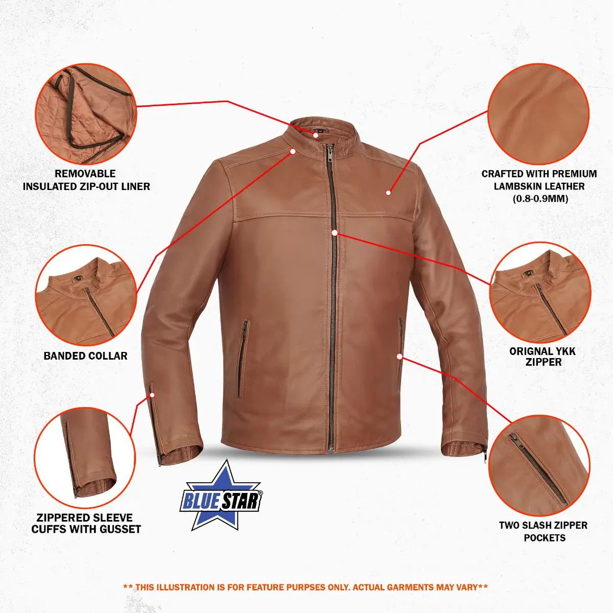 RUSTIC STUNNER MEN’S BROWN FASHION LEATHER JACKET - Image 3