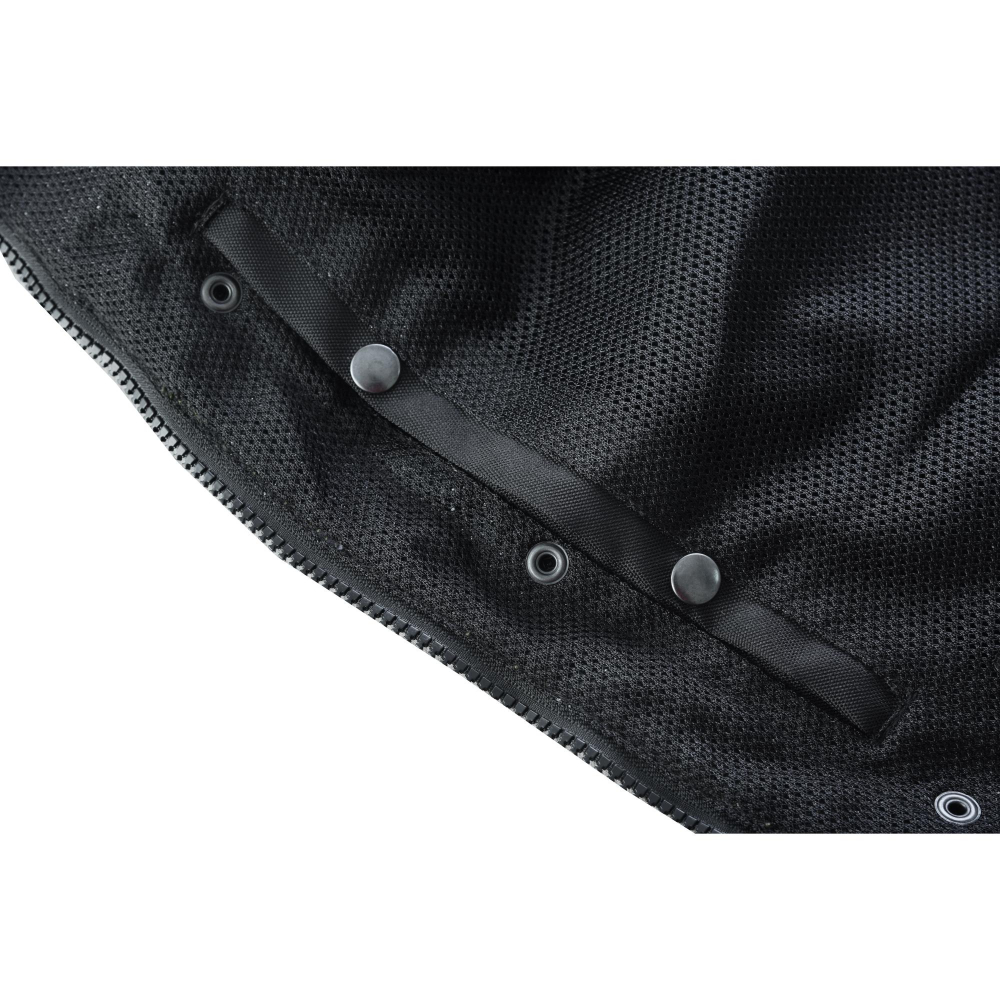 BSM4603 Gloom Gold Men’s Black Mesh Textile Vest with Yellow Thread Detailing - Image 17