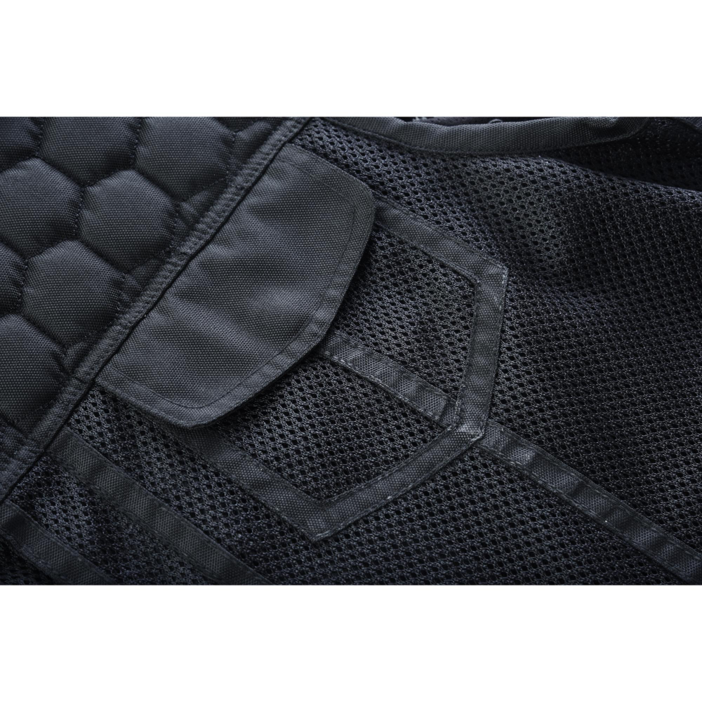 BSM4602 Mesh Rave Men’s Black Mesh Textile Vest with Black Paisley Liner - Image 15