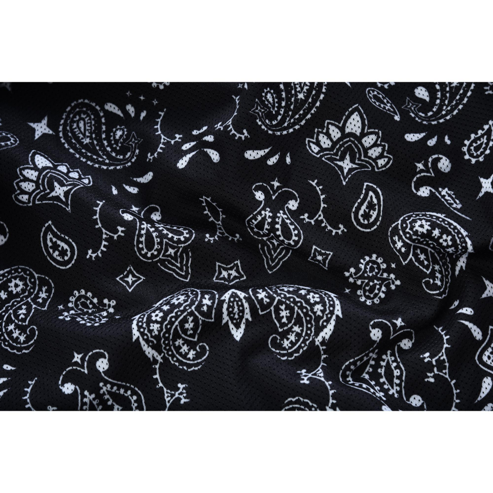 BSM4602 Mesh Rave Men’s Black Mesh Textile Vest with Black Paisley Liner - Image 17