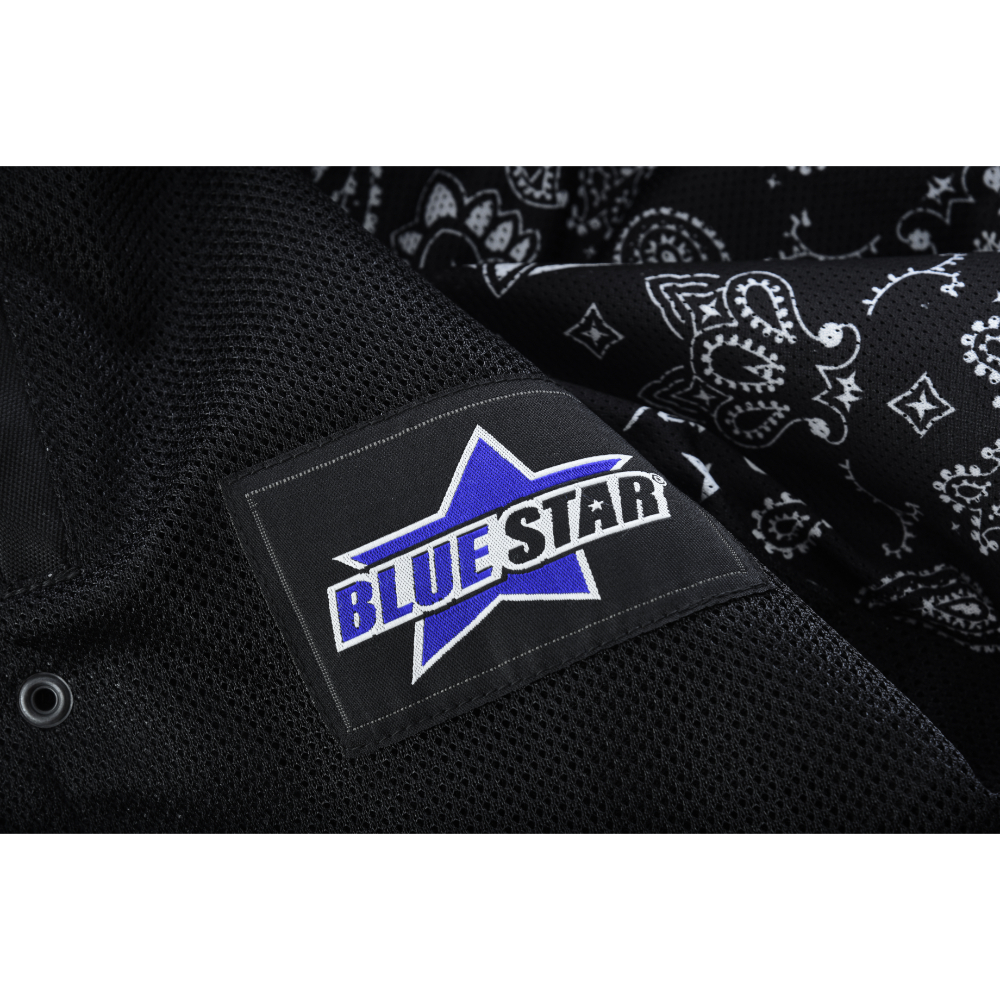 BSM4602 Mesh Rave Men’s Black Mesh Textile Vest with Black Paisley Liner - Image 19