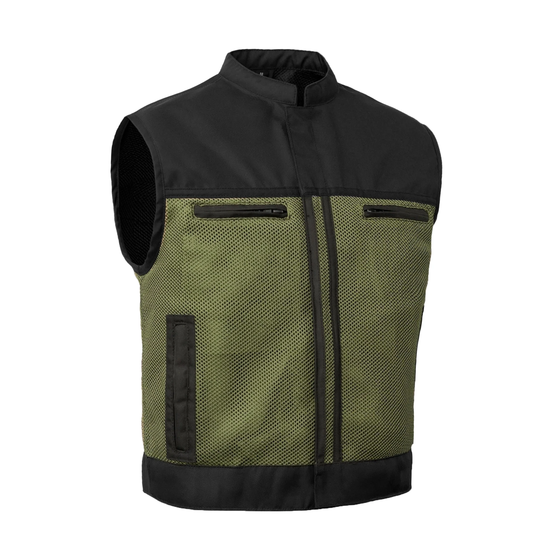 BSM4609 - Blaze Green Men’s Motorcycle Mesh Vest