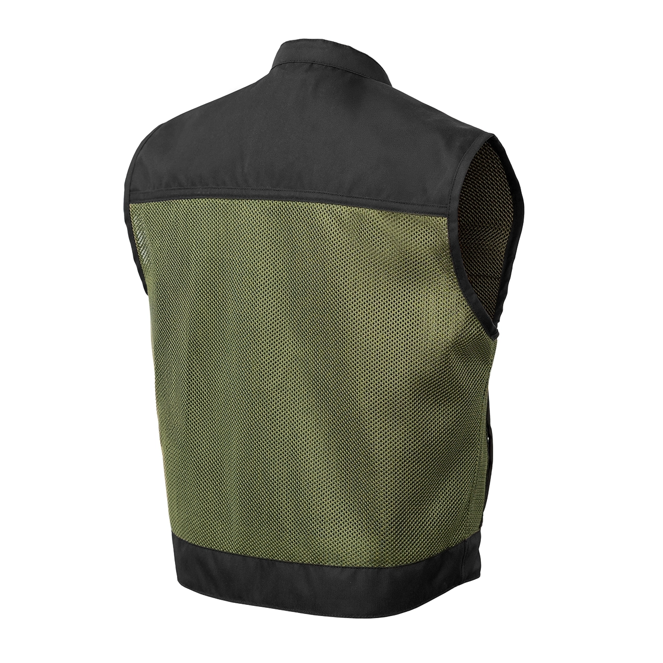 BSM4609 - Blaze Green Men’s Motorcycle Mesh Vest - Image 5
