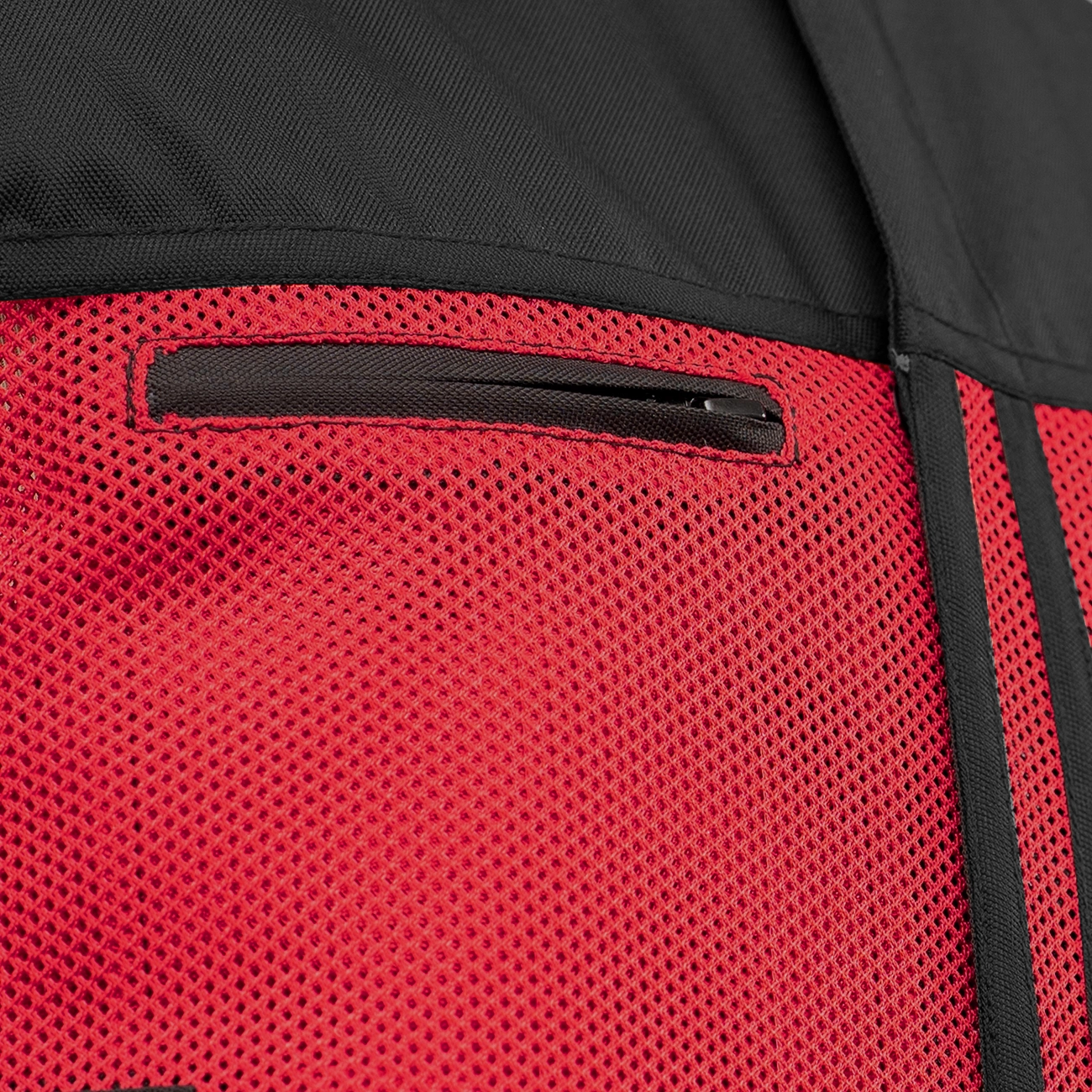 BSM4611 - Blaze Red Men’s Motorcycle Mesh Vest - Image 7