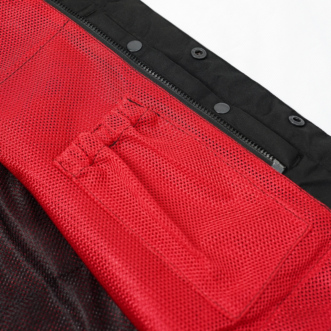 BSM4611 - Blaze Red Men’s Motorcycle Mesh Vest - Image 5