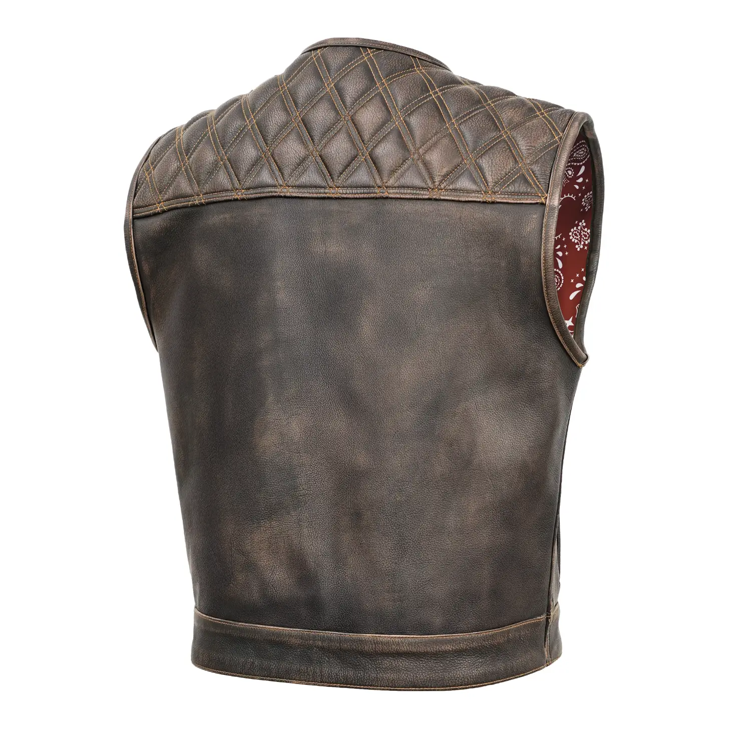 BSM4615 Liberty Knight - Blaze Lowside Men's Leather Vest - Image 5