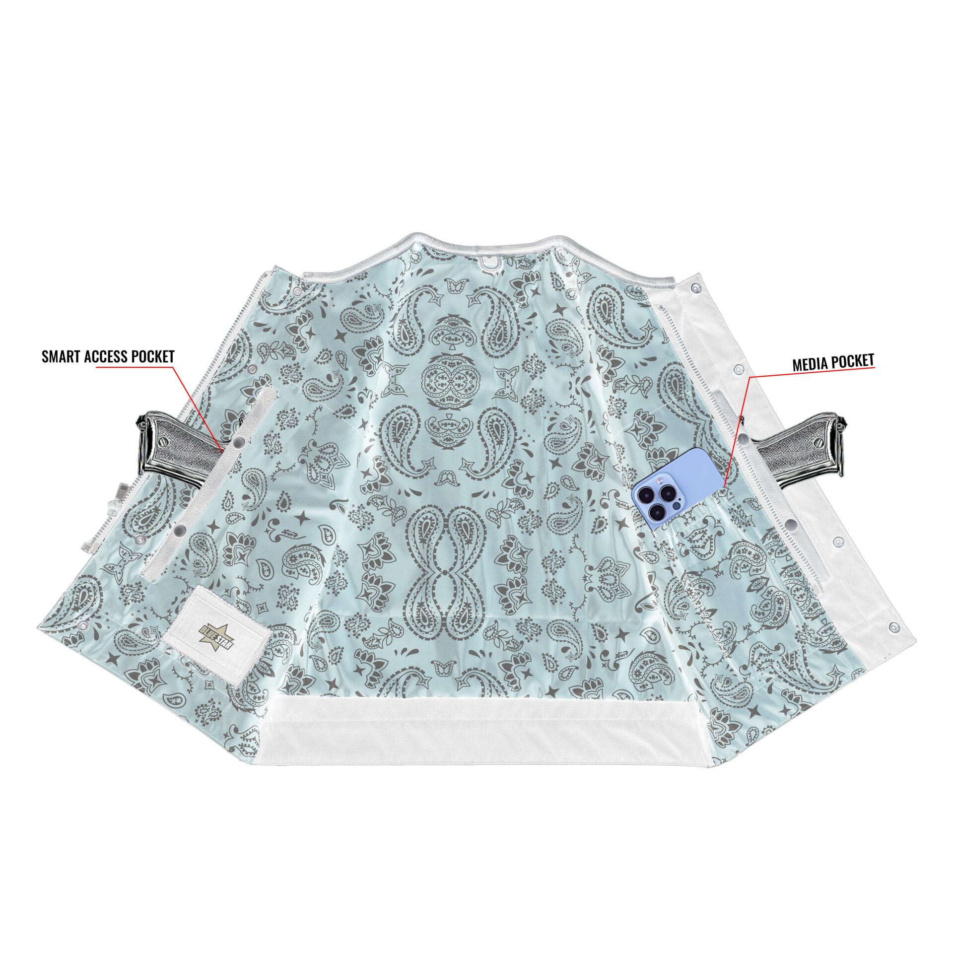 BSM4615 Liberty Knight - Blaze Lowside Men's Leather Vest - Image 4