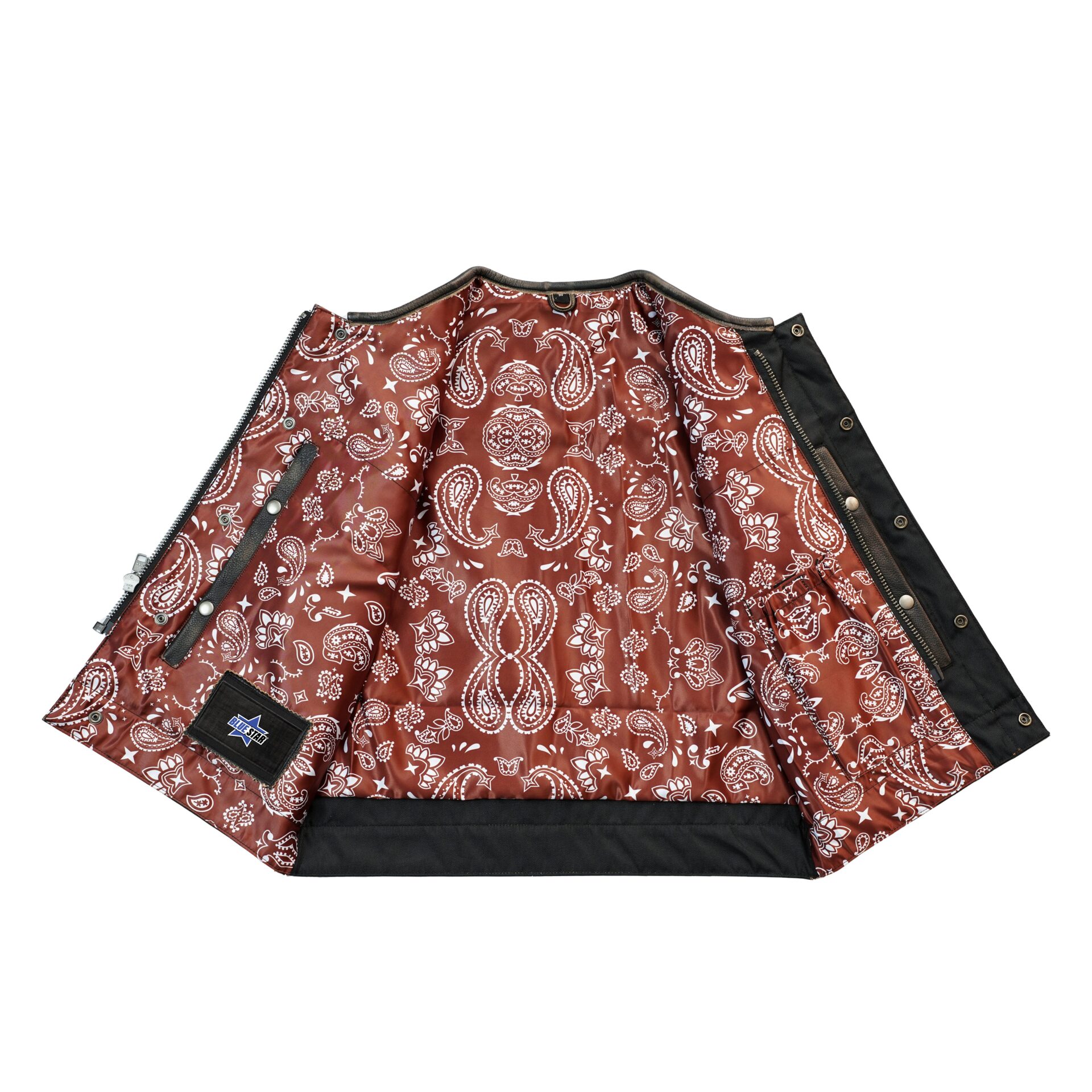BSM4615 Liberty Knight - Blaze Lowside Men's Leather Vest - Image 2