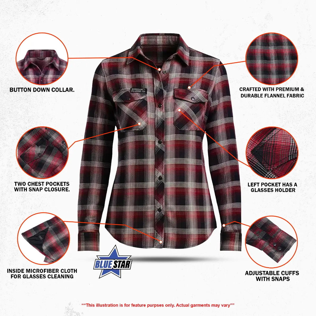 BSM4635 Ashrose Women’s Flannel Shirt - Image 2