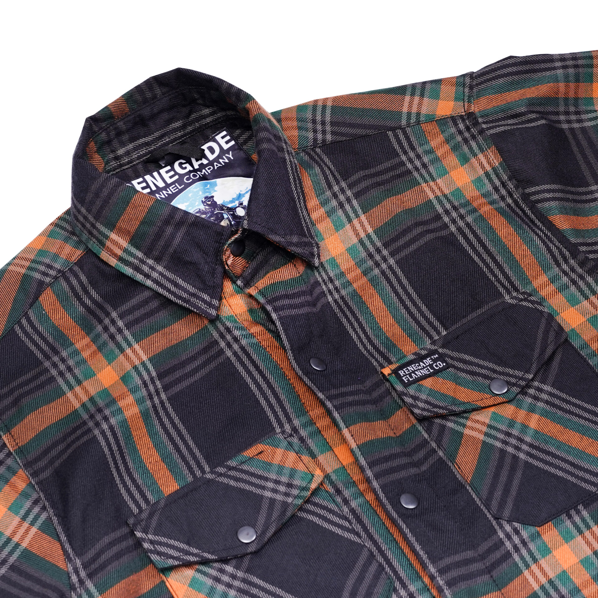 BSM4636 Sprucer Men’s Blue and Green Flannel Shirt - Image 5