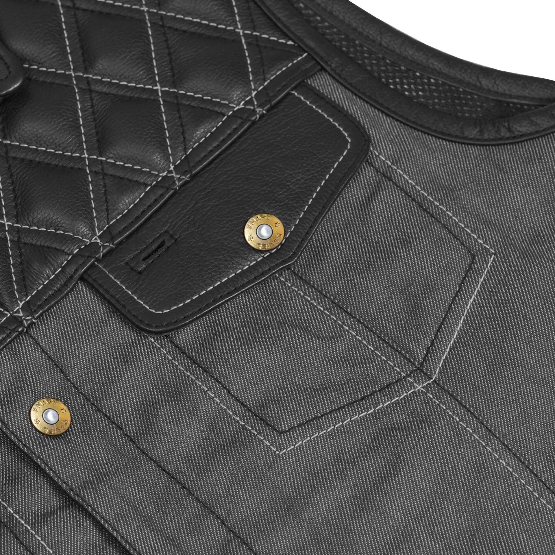 BSM4652 Dark Venture Men’s Leather Vest - Image 8