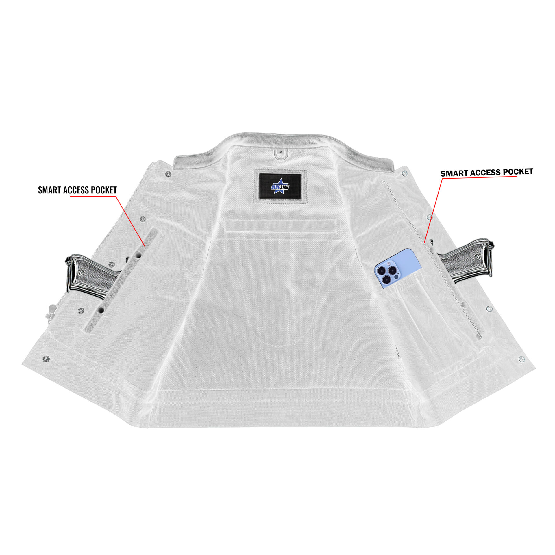 BSM4654 Gravel Ghost Men’s Leather Motorcycle Vest - Image 4