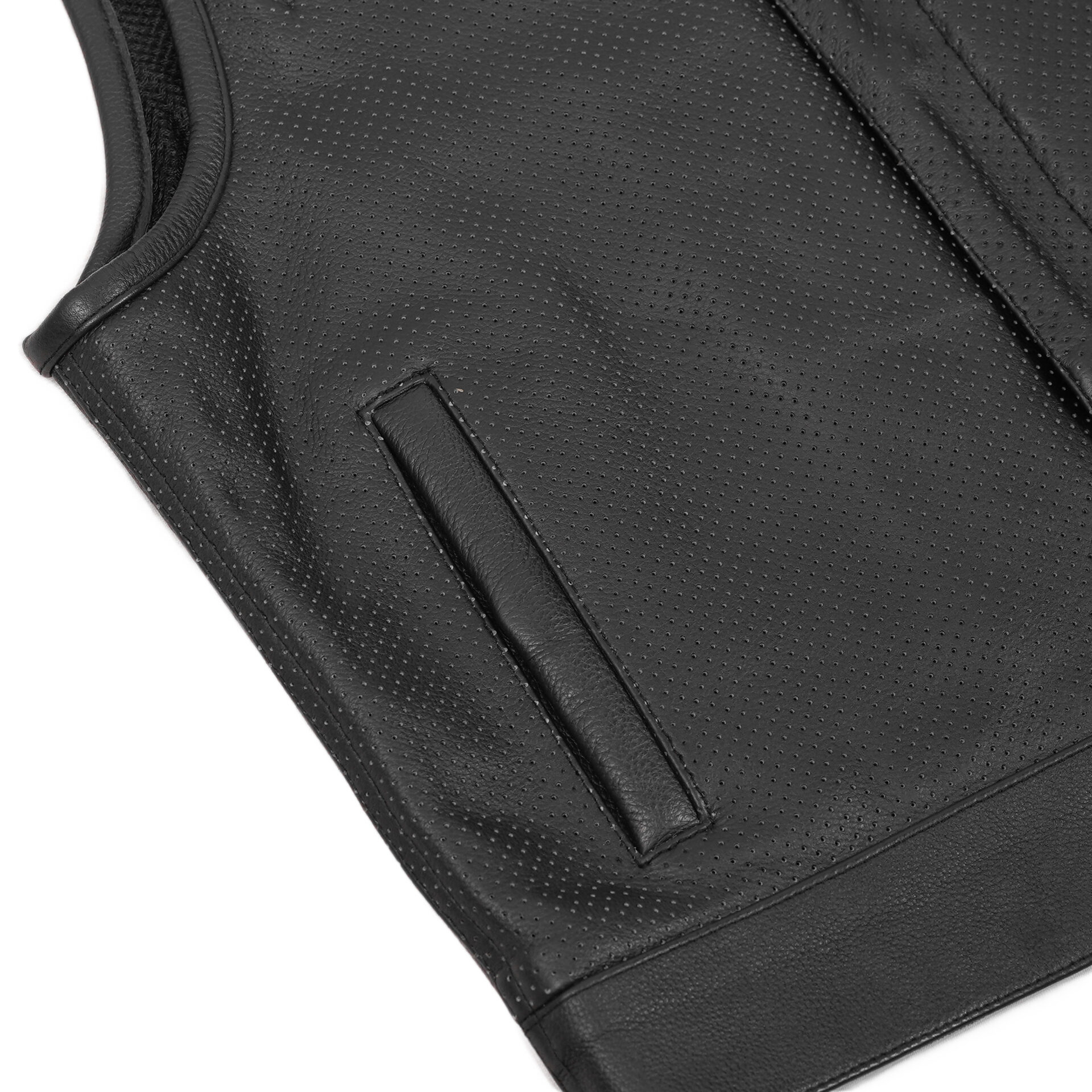 BSM4654 Gravel Ghost Men’s Leather Motorcycle Vest - Image 10