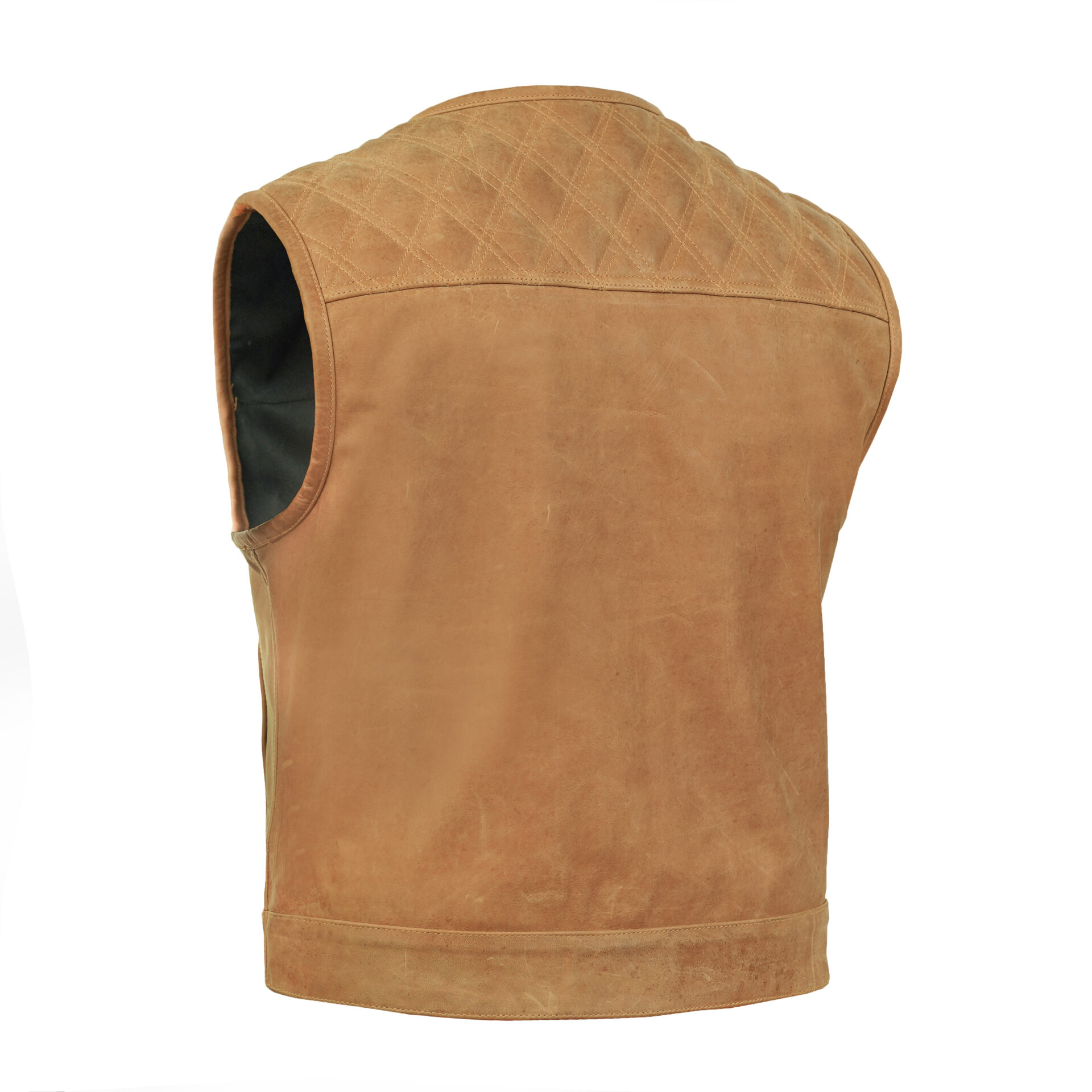 BSM4651 Rustic Rebel Men’s Brown Leather Vest - Image 2