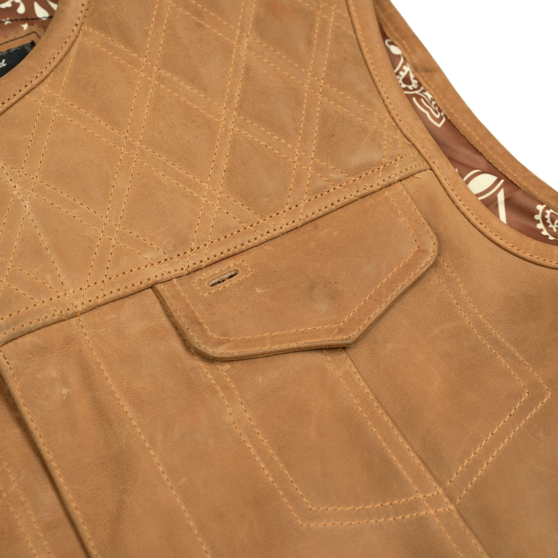 BSM4651 Rustic Rebel Men’s Brown Leather Vest - Image 9
