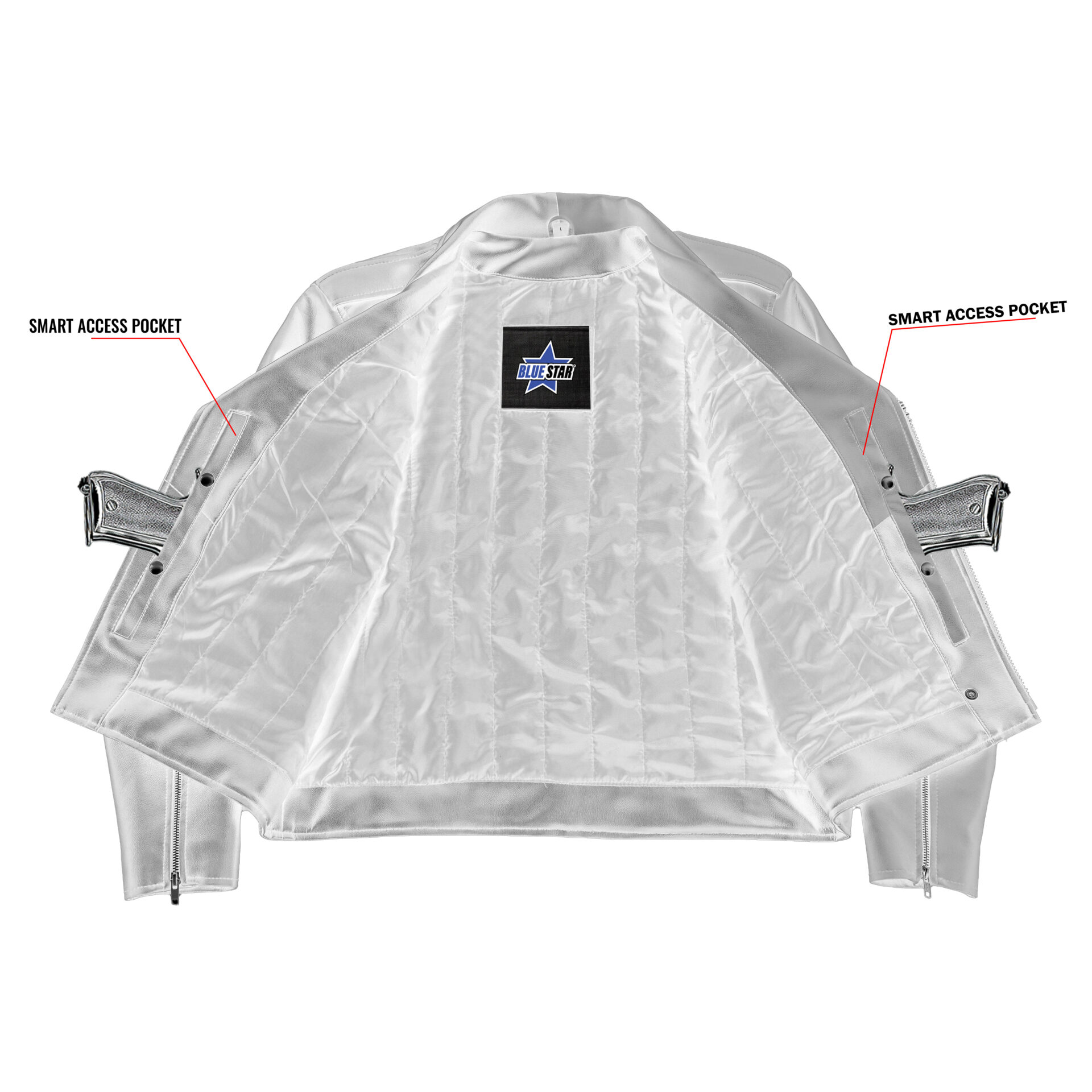 BSM4665 Void Ember Men’s Faux Leather Motorcycle Jacket - Image 4