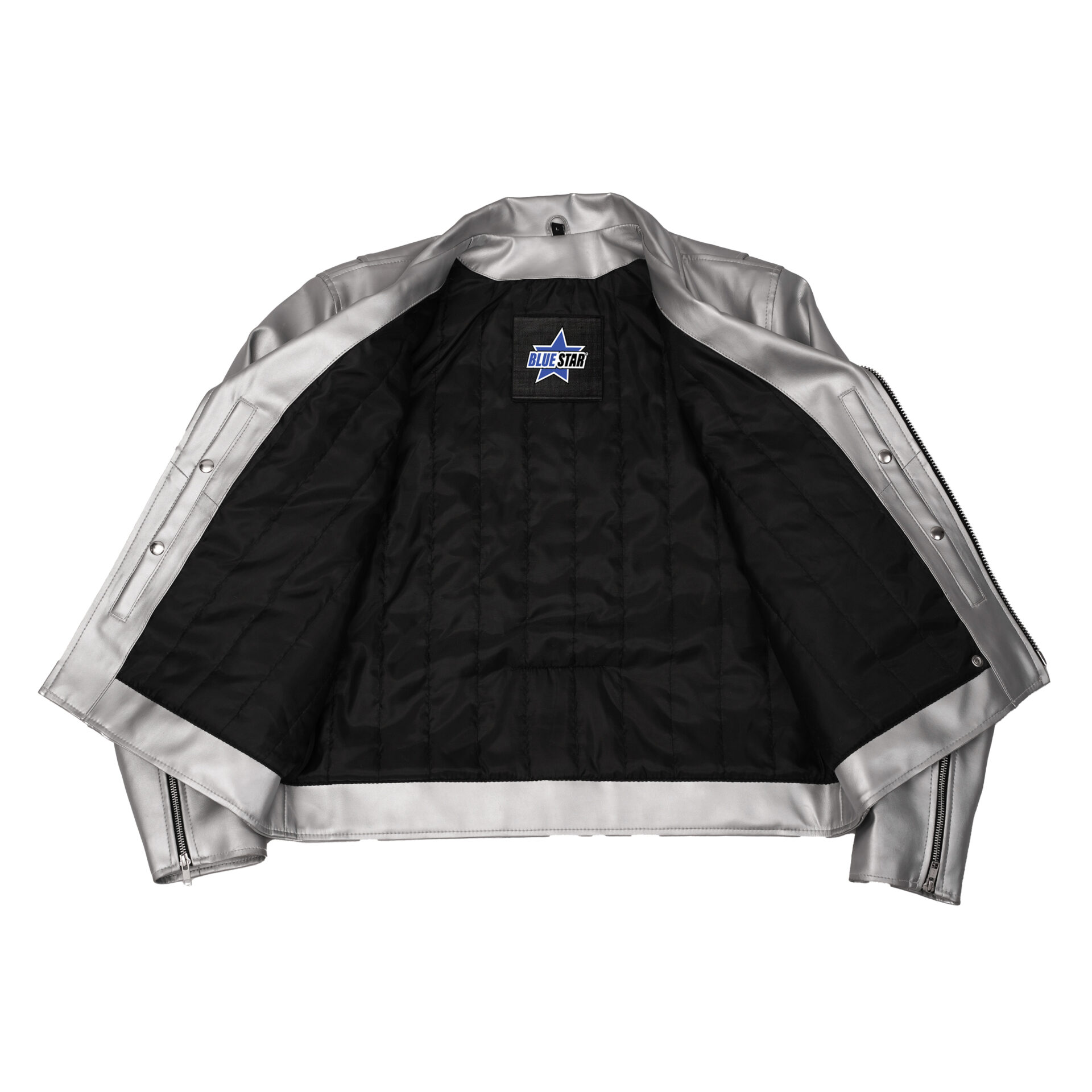 BSM4666 Iron Phantom Men’s Faux Leather Motorcycle Jacket - Image 5