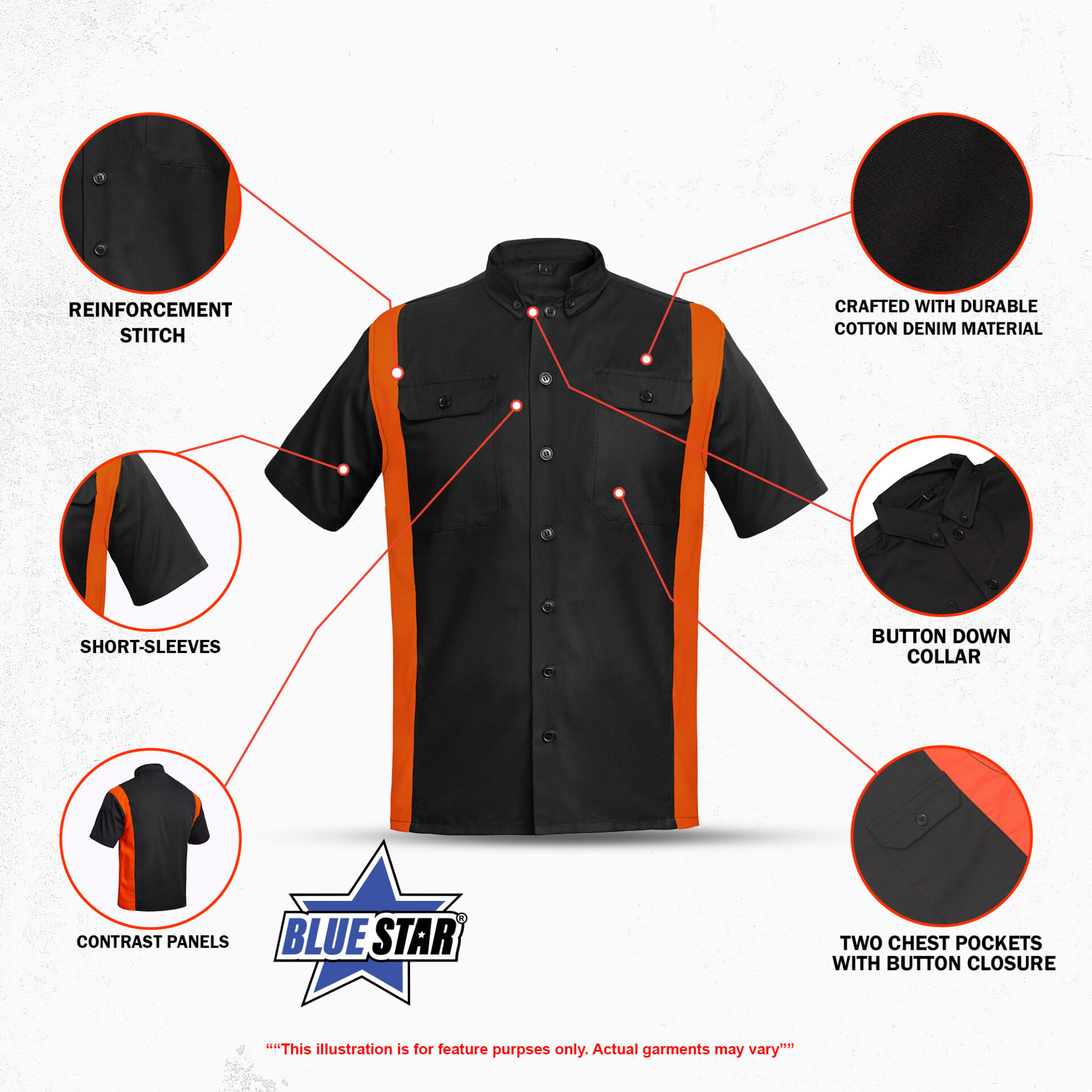 BSM4677 Black Torque - Cotton Work Shirt - Image 7