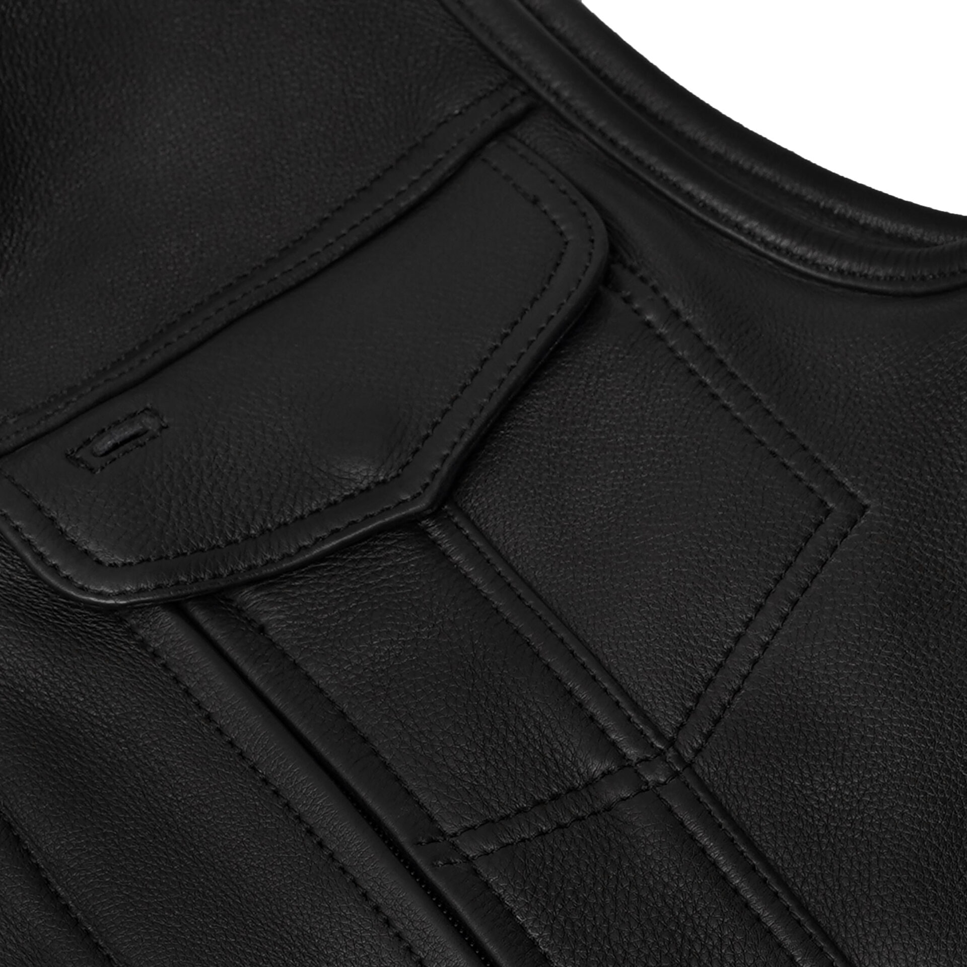 BSM4678 NightSentinel - Men’s Leather Motorcycle Vest - Image 8