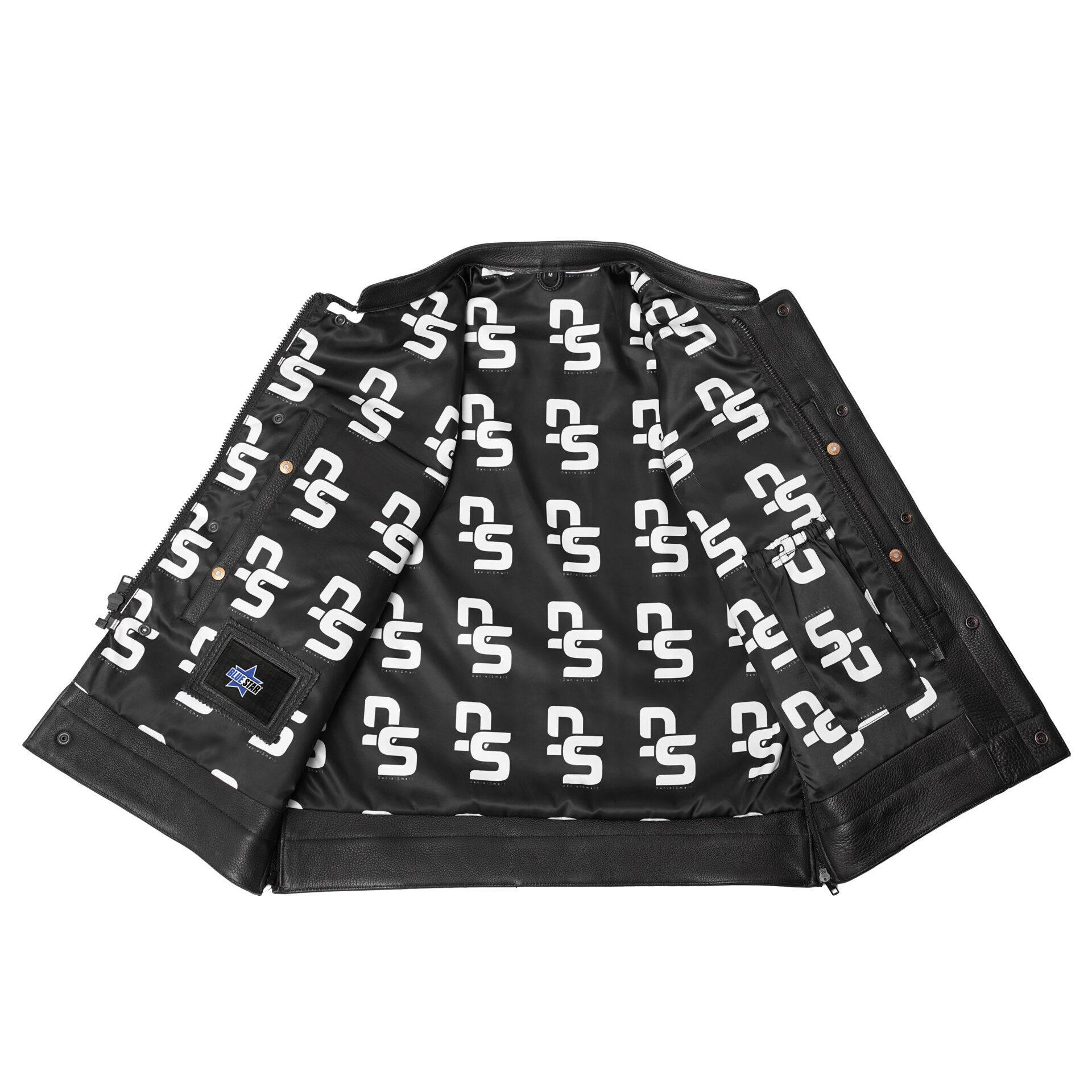 BSM4678 NightSentinel - Men’s Leather Motorcycle Vest - Image 5