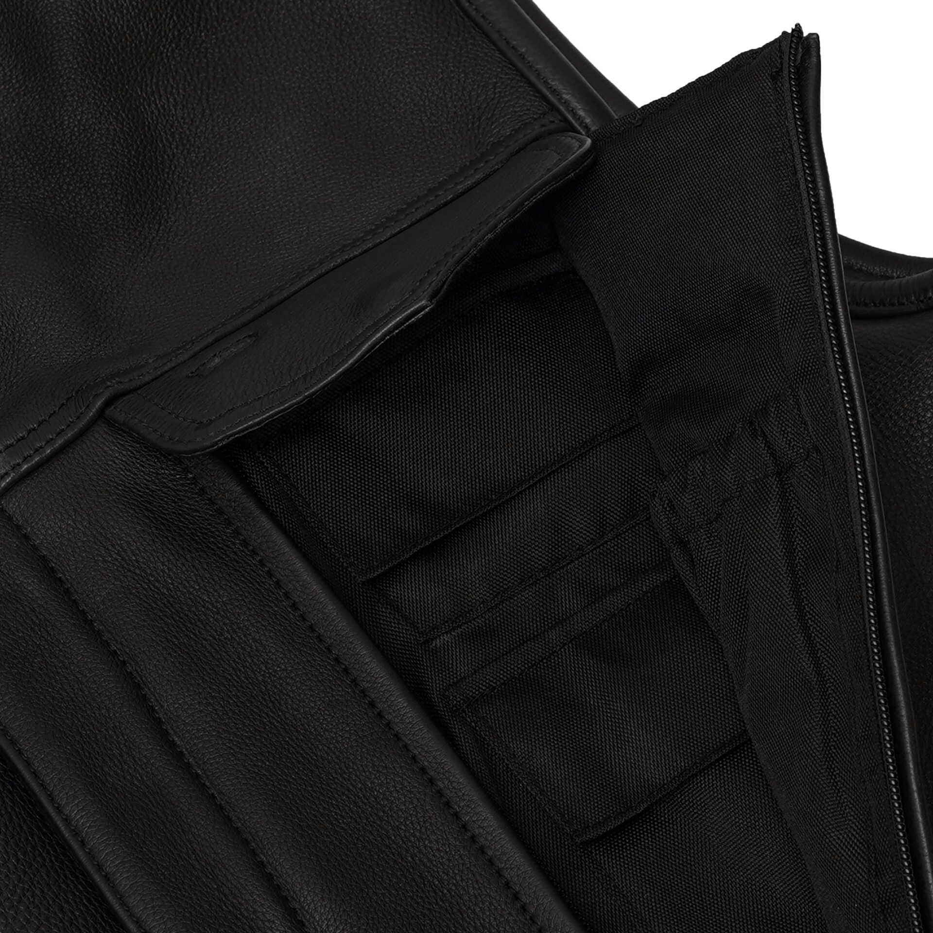BSM4678 NightSentinel - Men’s Leather Motorcycle Vest - Image 9