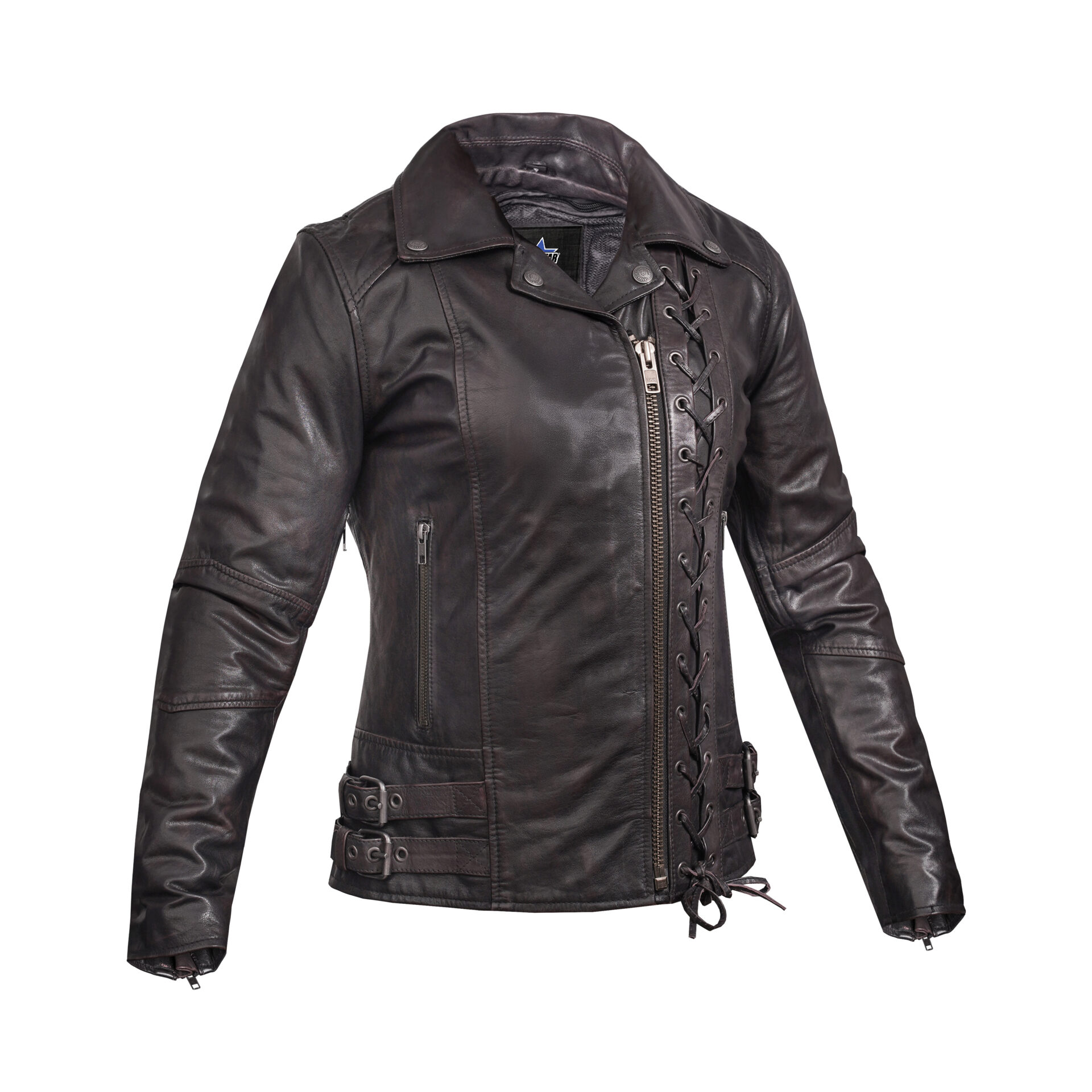 BSM5020 Black Pearl& Women's Fashion Leather Jacket