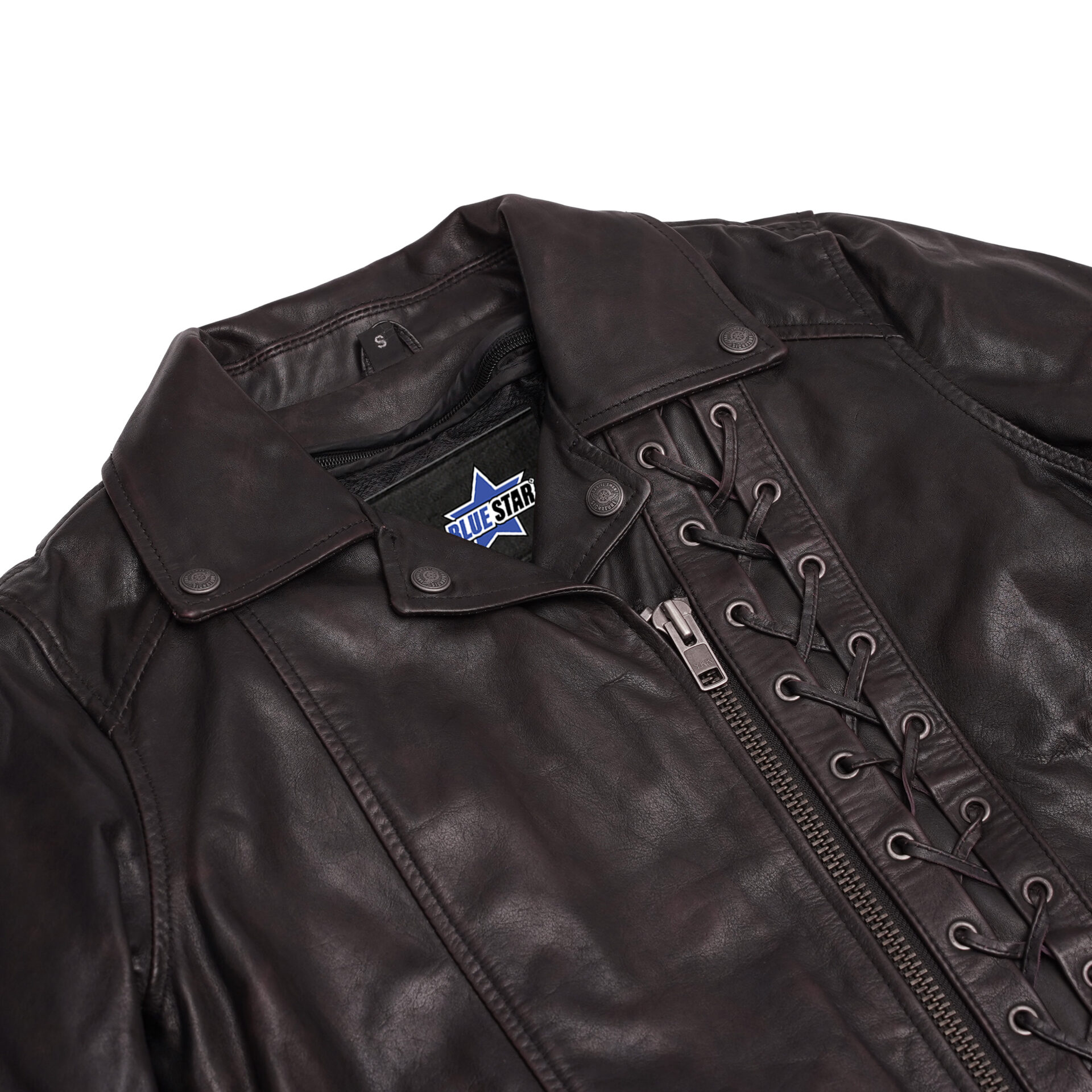 BSM5020 Black Pearl& Women's Fashion Leather Jacket - Image 8