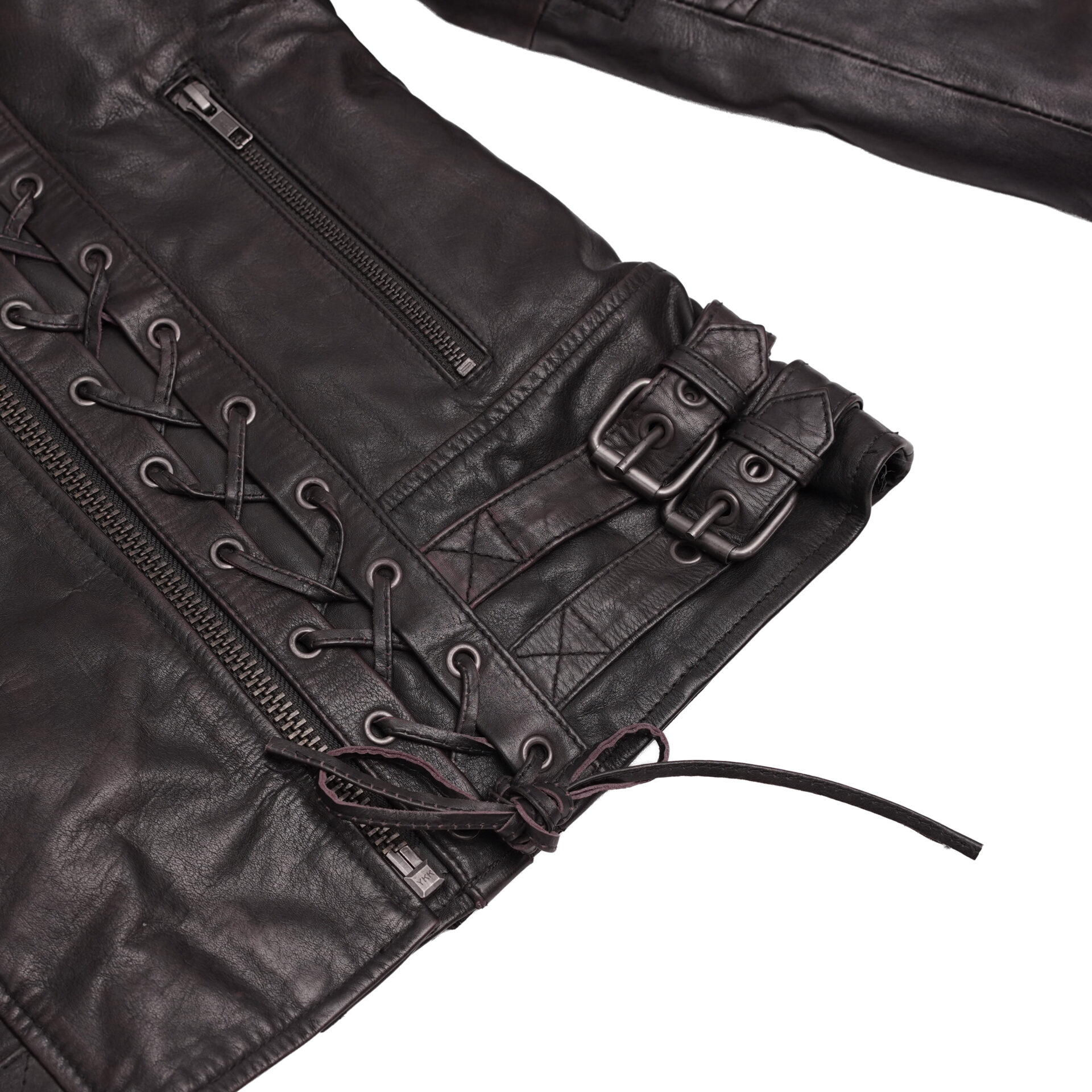 BSM5020 Black Pearl& Women's Fashion Leather Jacket - Image 9