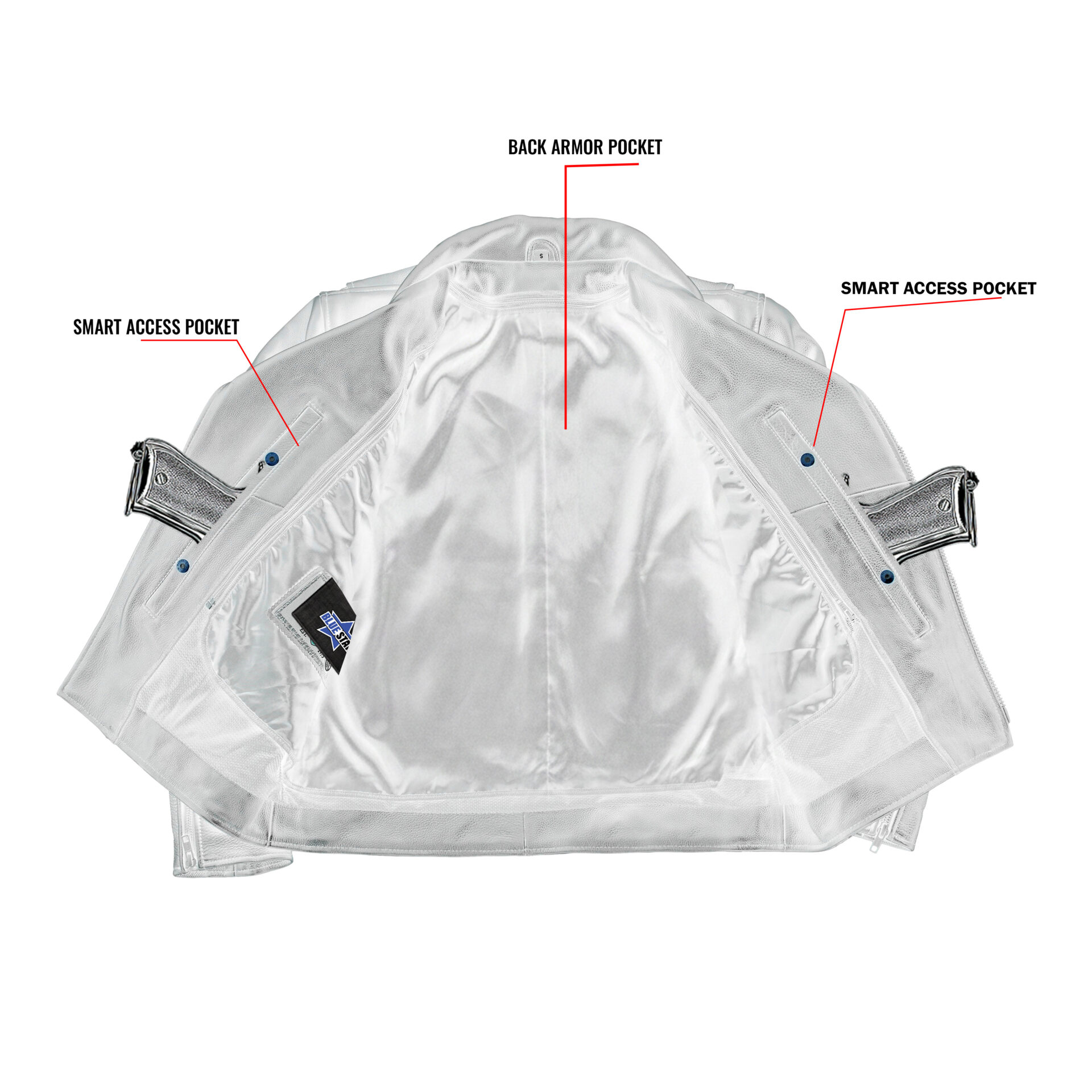 BSM4694 Dark Nova Leather Motorcycle Jacket - Image 4
