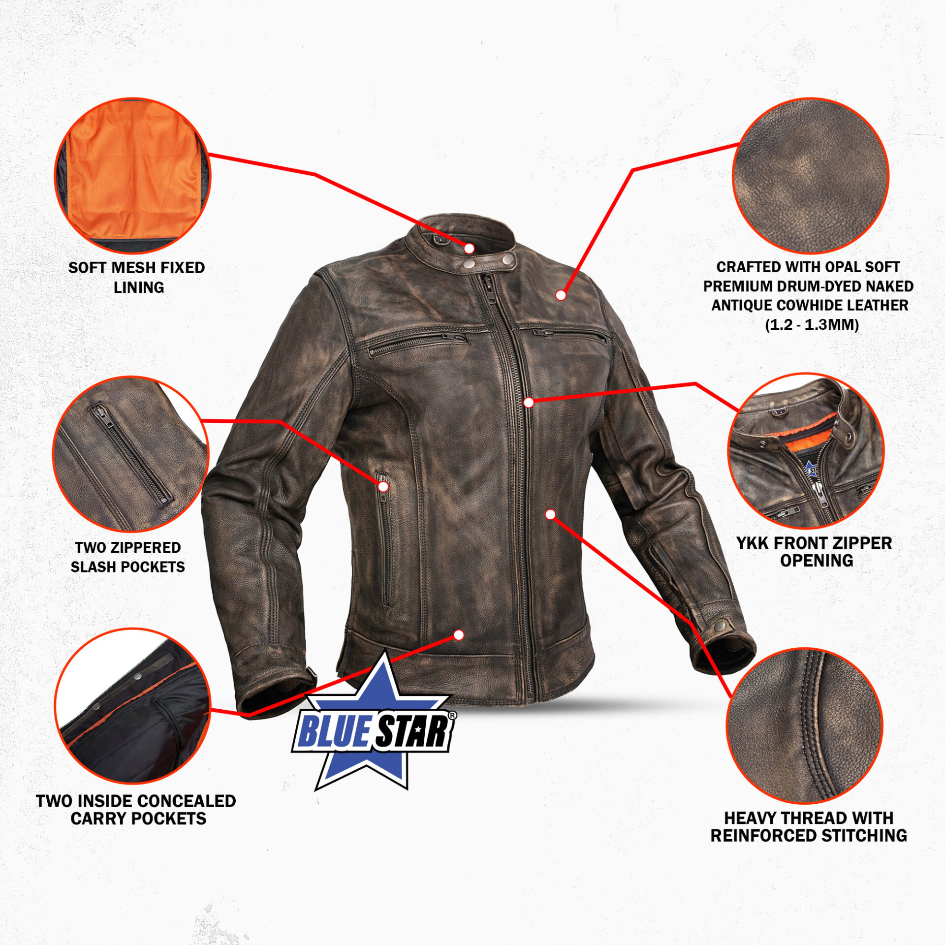 BSM5012 ASHBORNE - Women’s Leather Motorcycle Jacket - Image 3