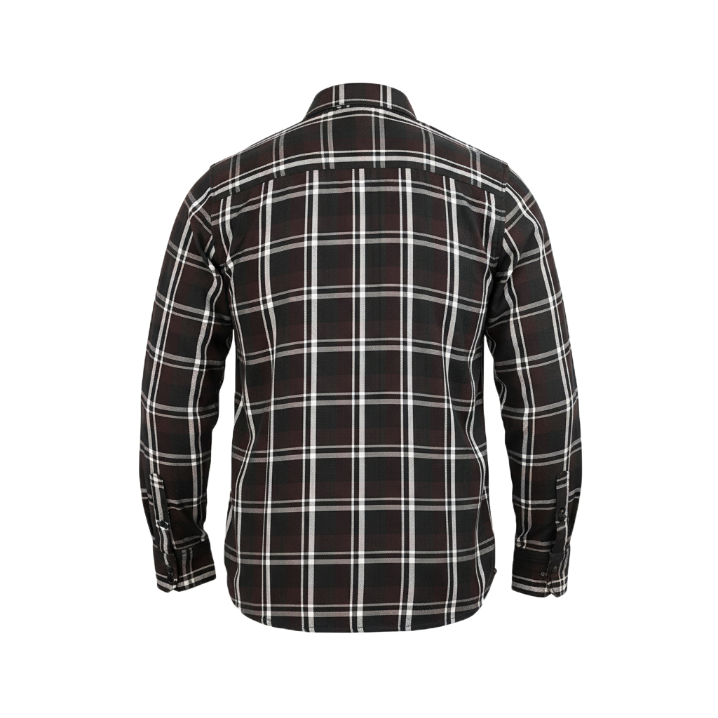 BSM4698 Cocoa Men’s Biker Shirt - Image 2