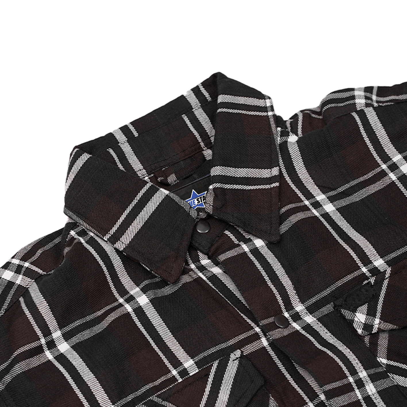 BSM4698 Cocoa Men’s Biker Shirt - Image 7
