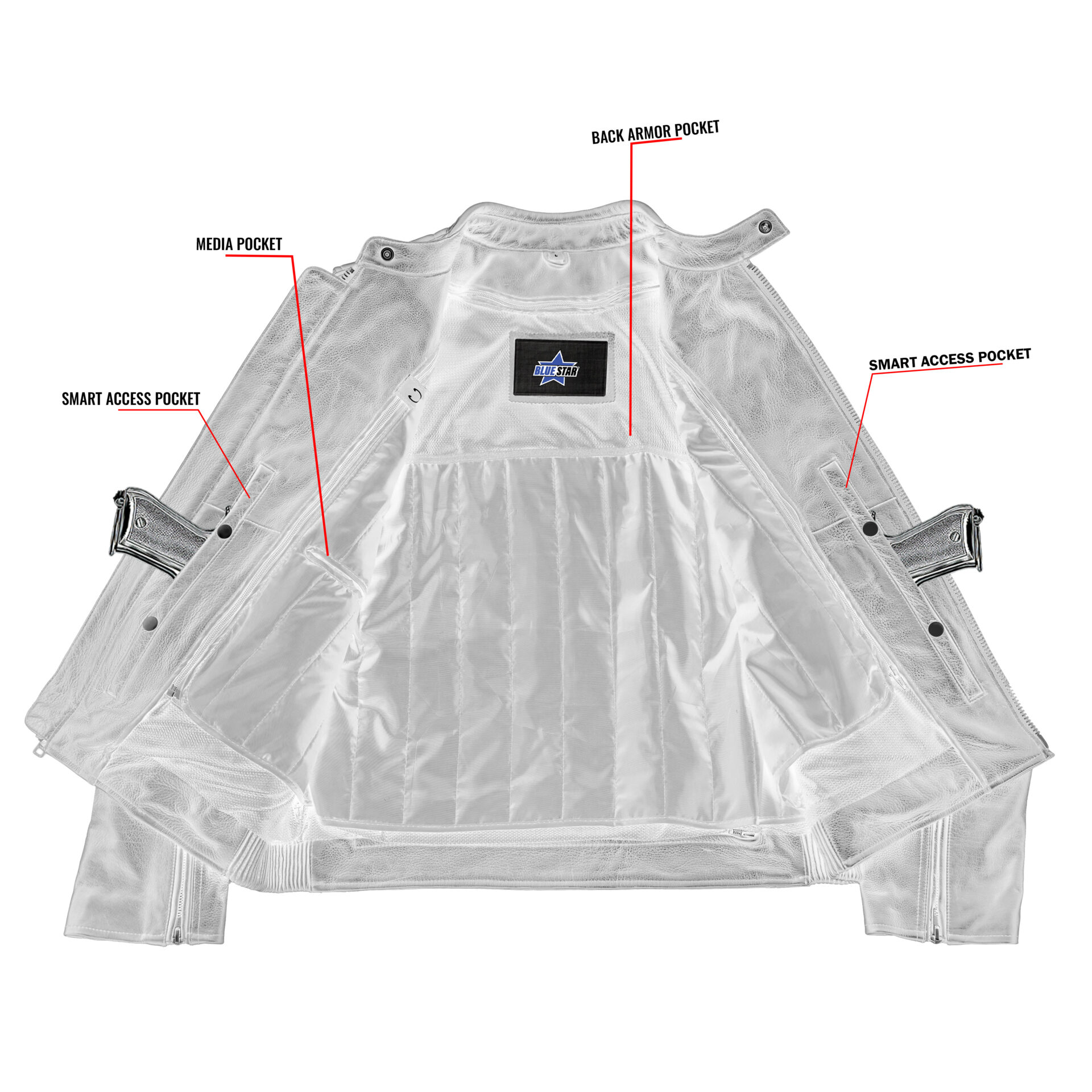 BSM4696 HellBorn - Men’s Leather Motorcycle Jacket - Image 4