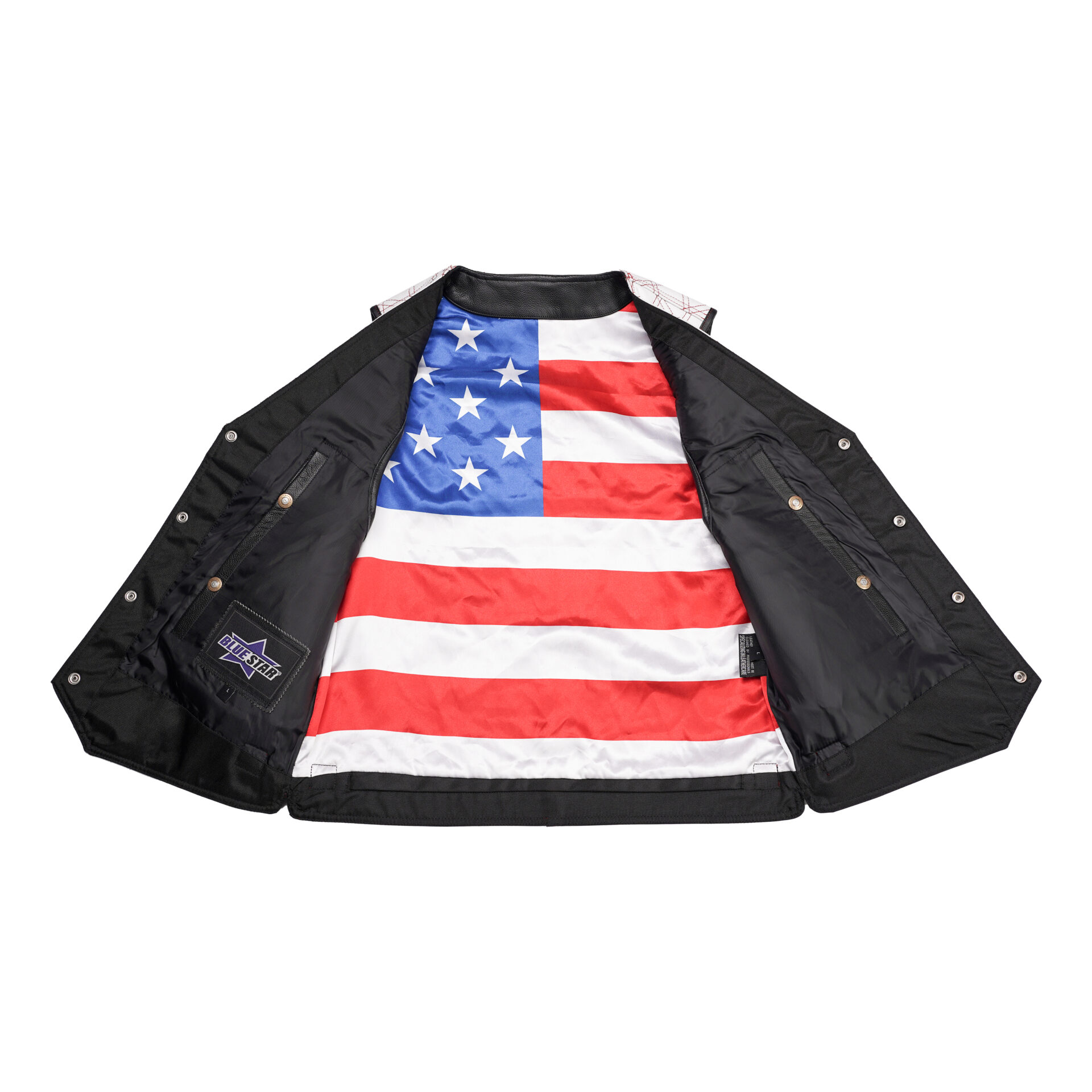 BSM5016 Star-Dusted Men's Leather Vest - Image 5