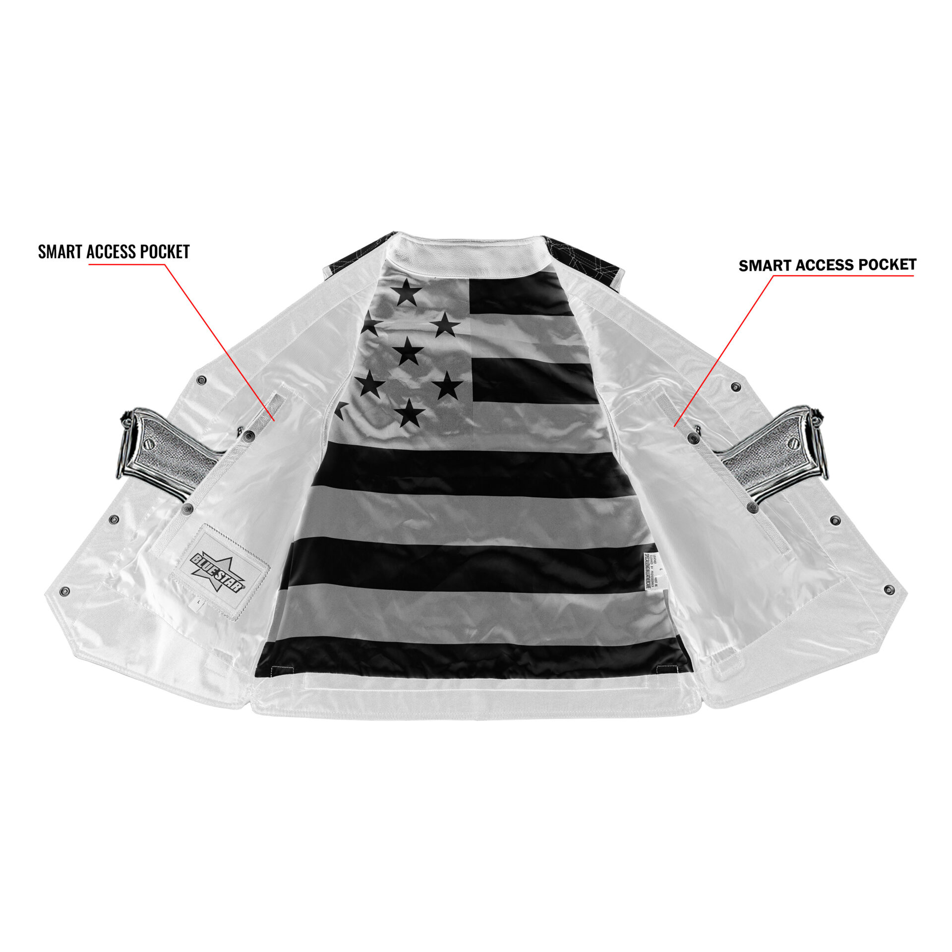 BSM5016 Star-Dusted Men's Leather Vest - Image 4